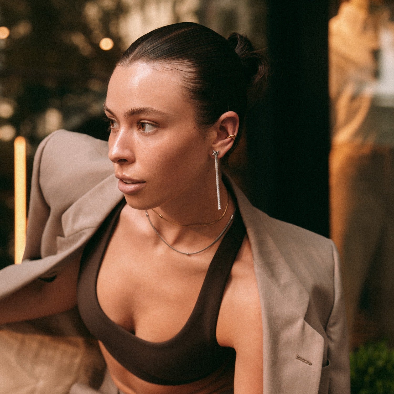 Minimalism Boa Snake Chain Drop Earring