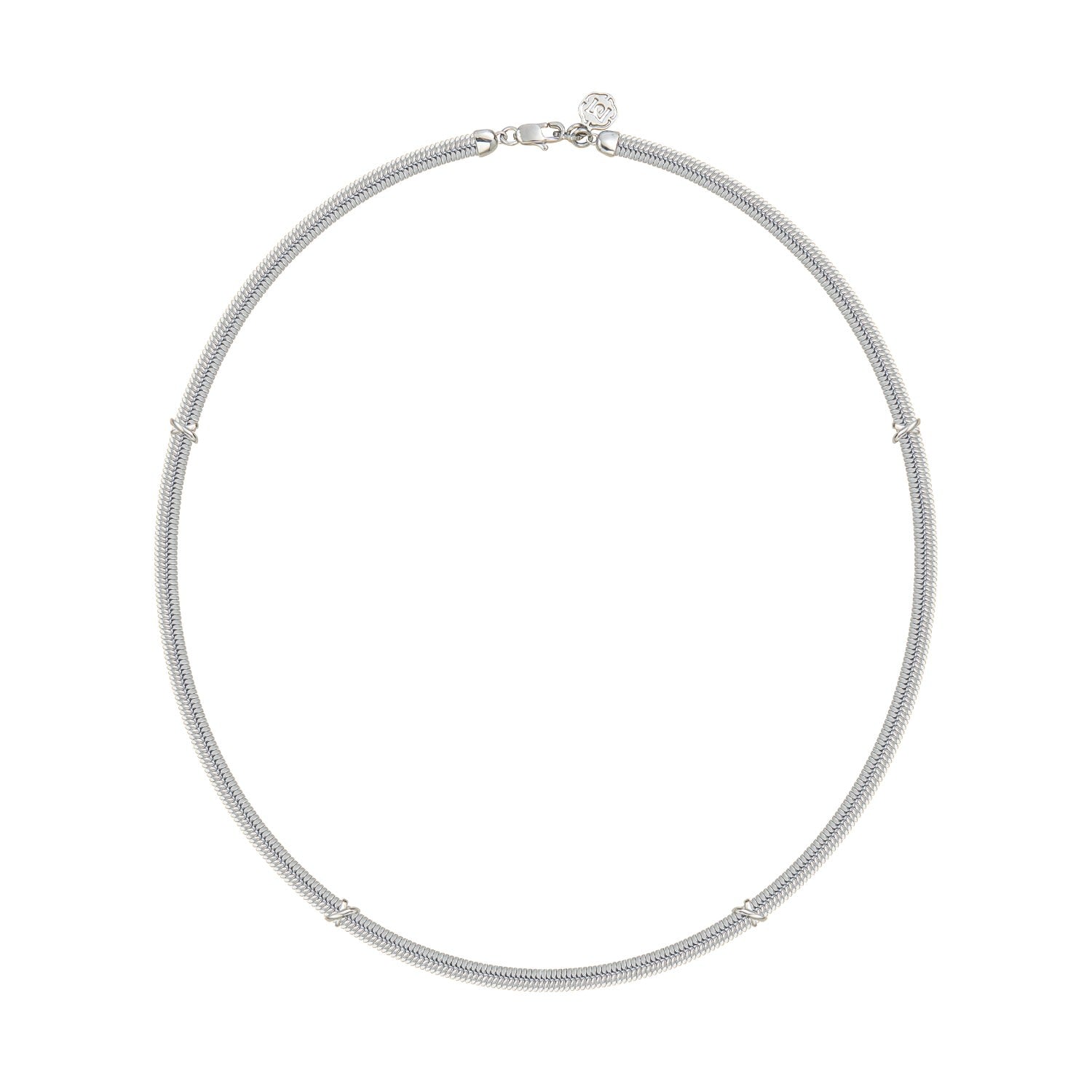 Minimalism Boa Snake Chain Necklace - Silver