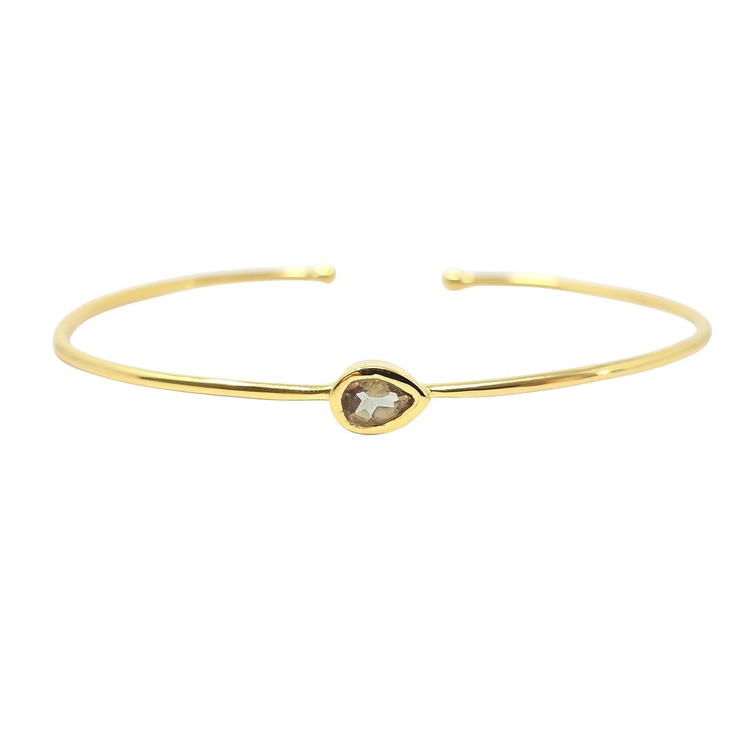 Minimalist Alexandrite June Birthstone Gold Vermeil Bangle