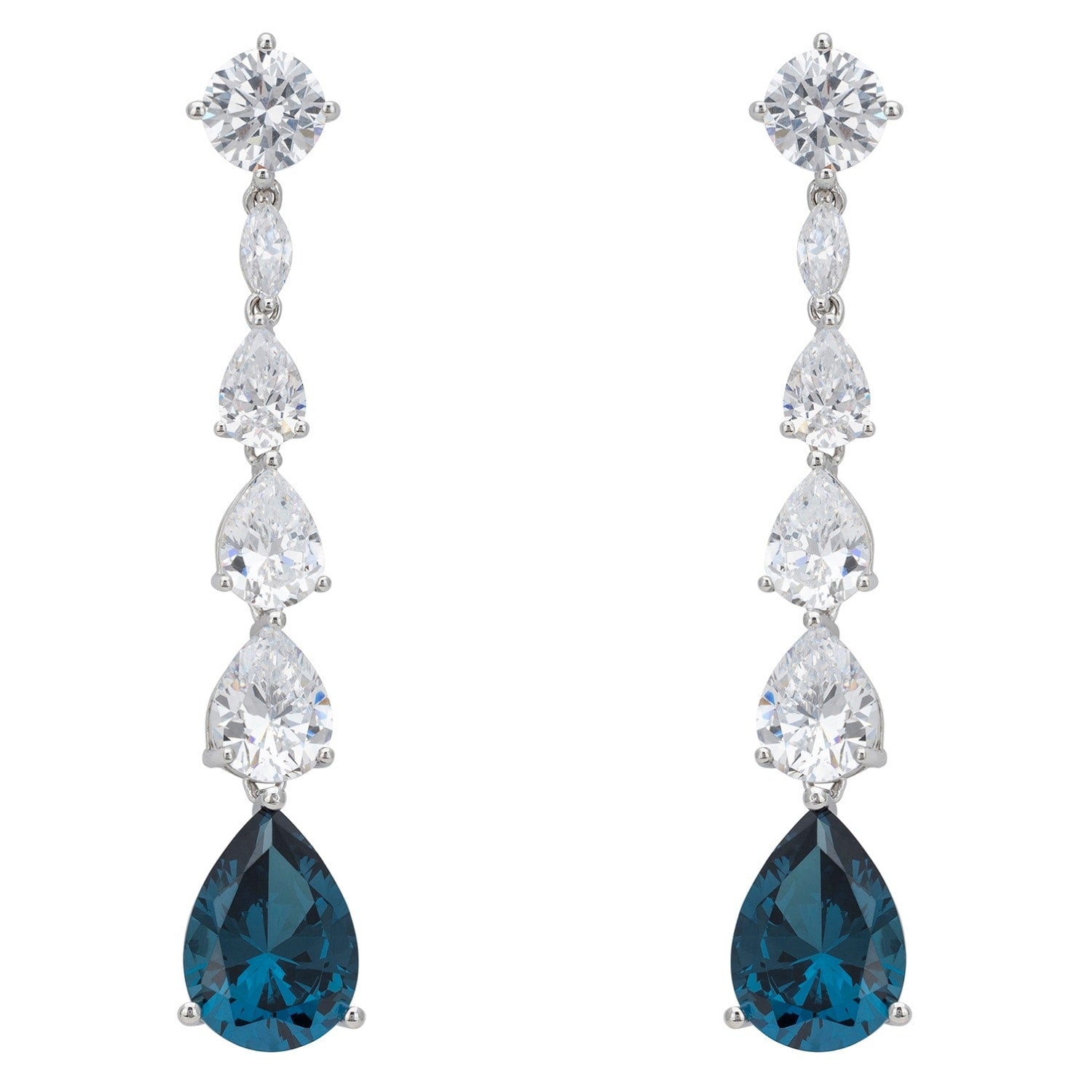 Minnelli Drop Earrings Swiss Topaz Silver
