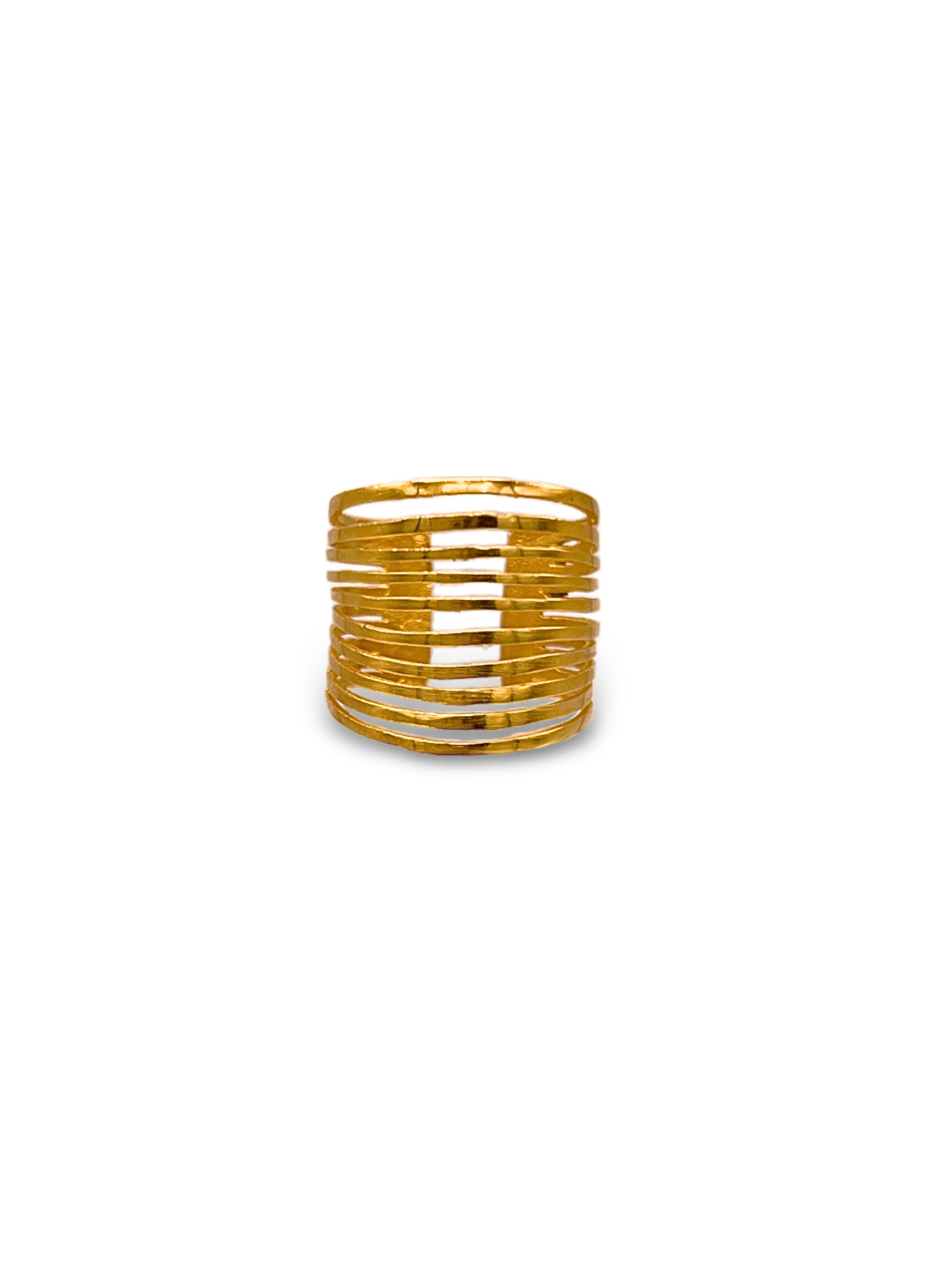 Gold Mirage Ten Stacked Ring