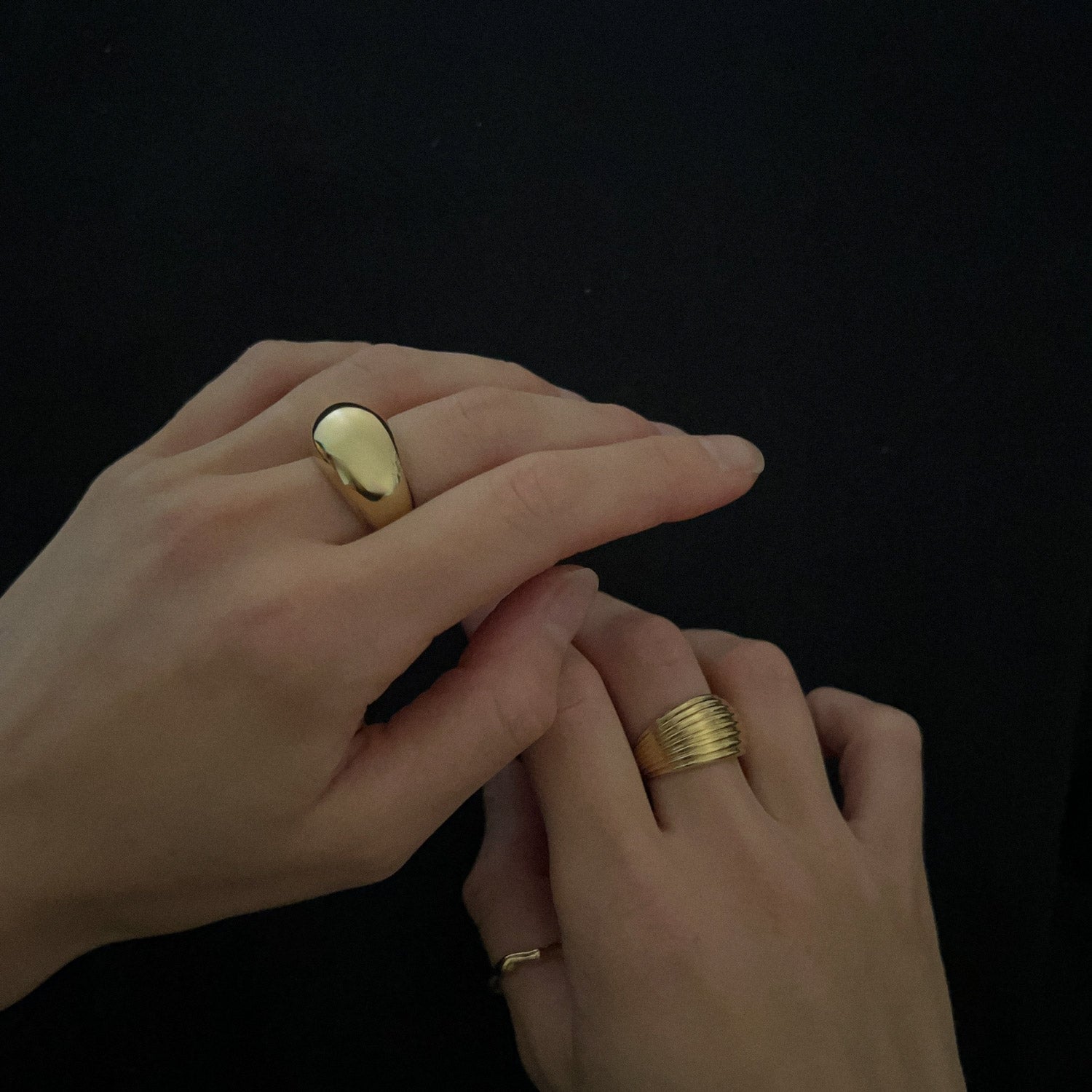 Miroir Gold Dome Ring