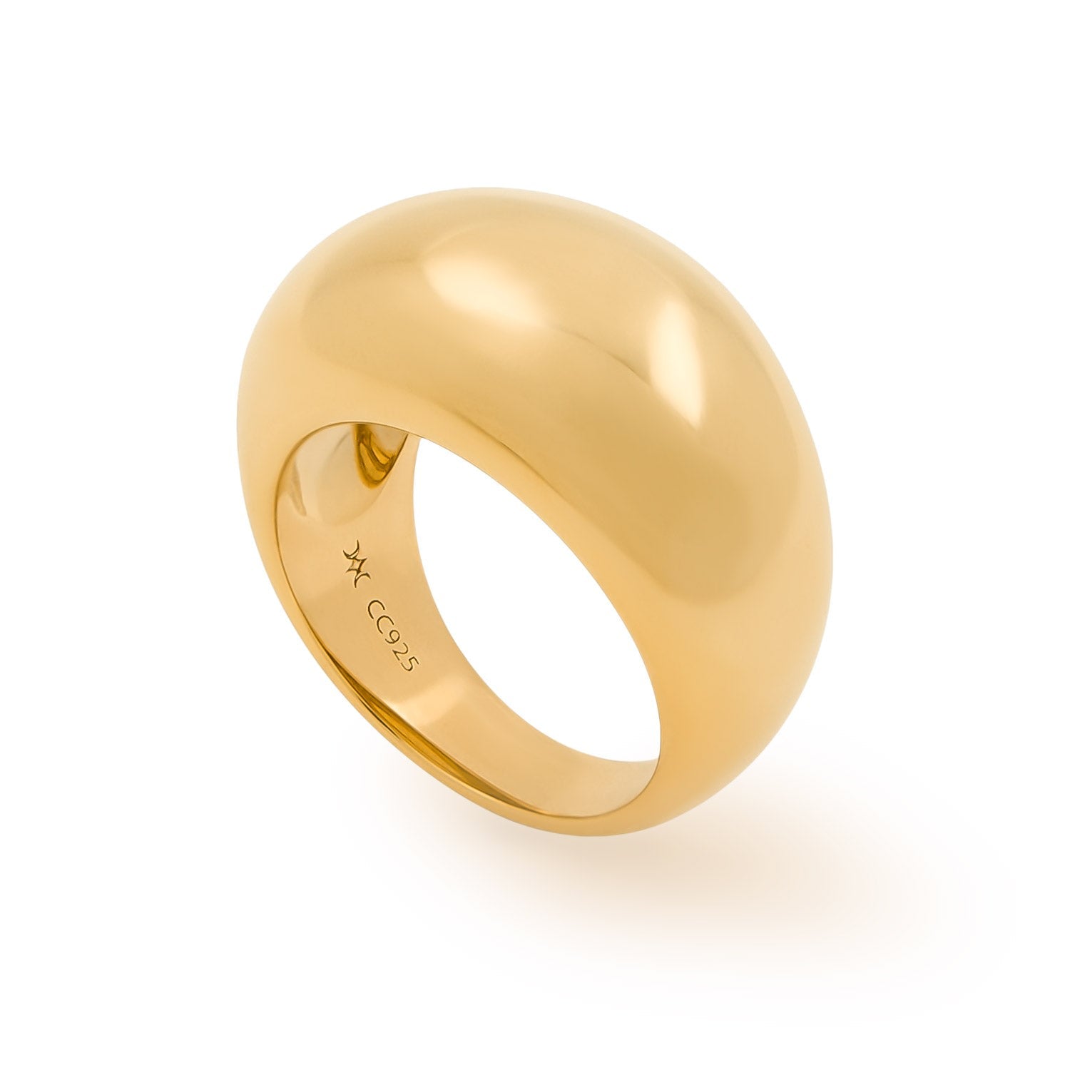 Miroir Gold Dome Ring