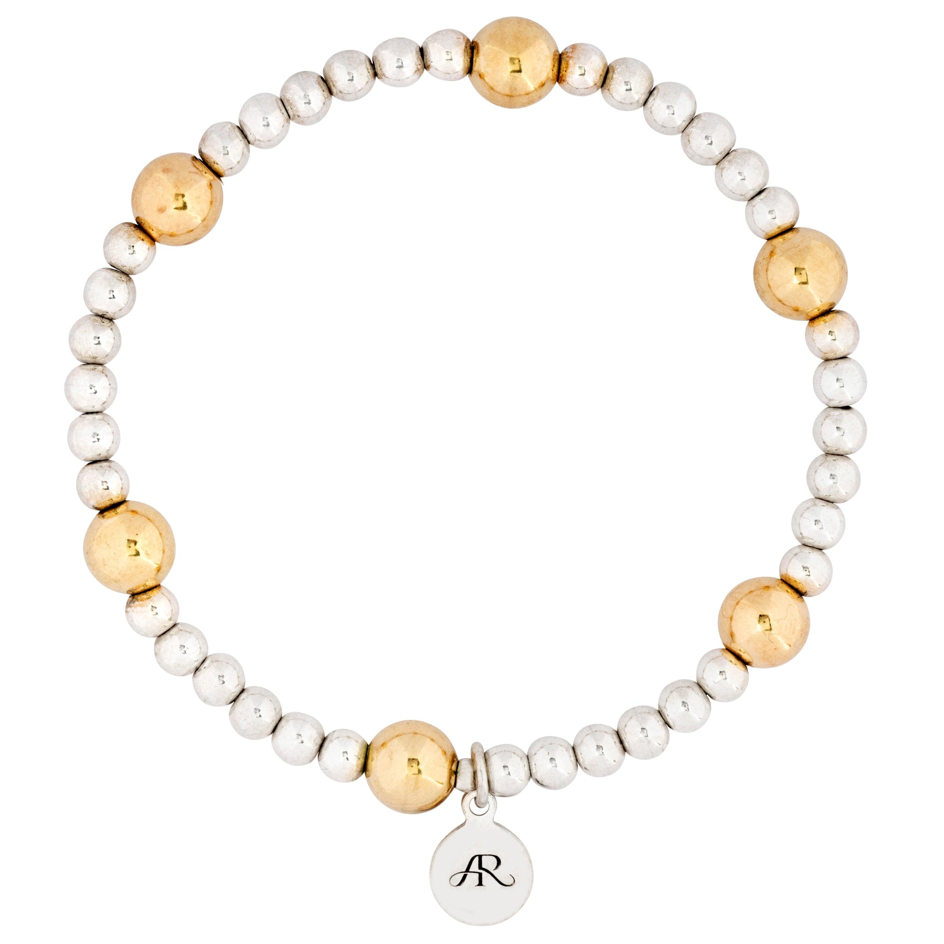 Mix It Up Collection: Silver & Gold Beaded Bracelet
