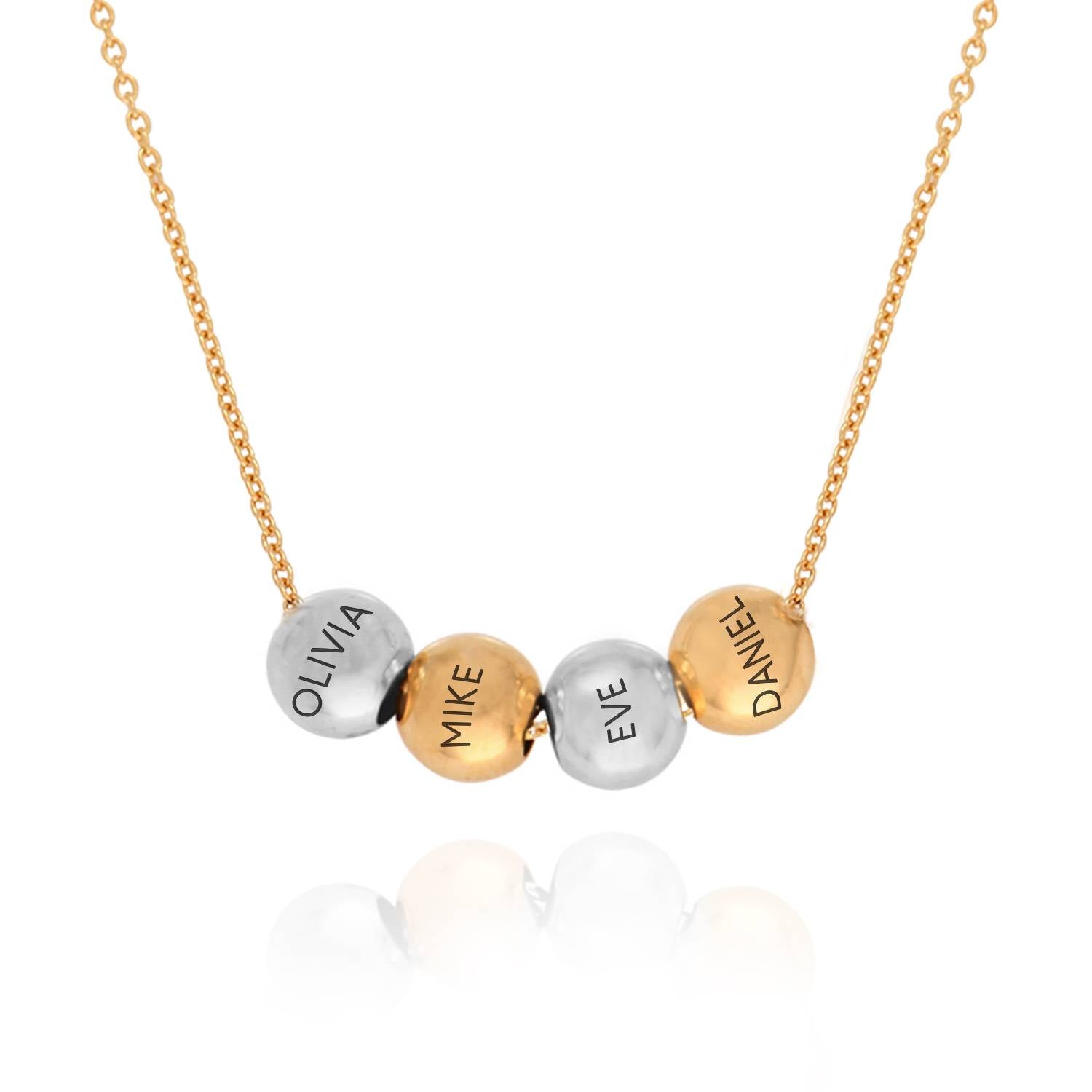Mixed Metals Balance Charm Necklace with 18K Gold Plating Chain