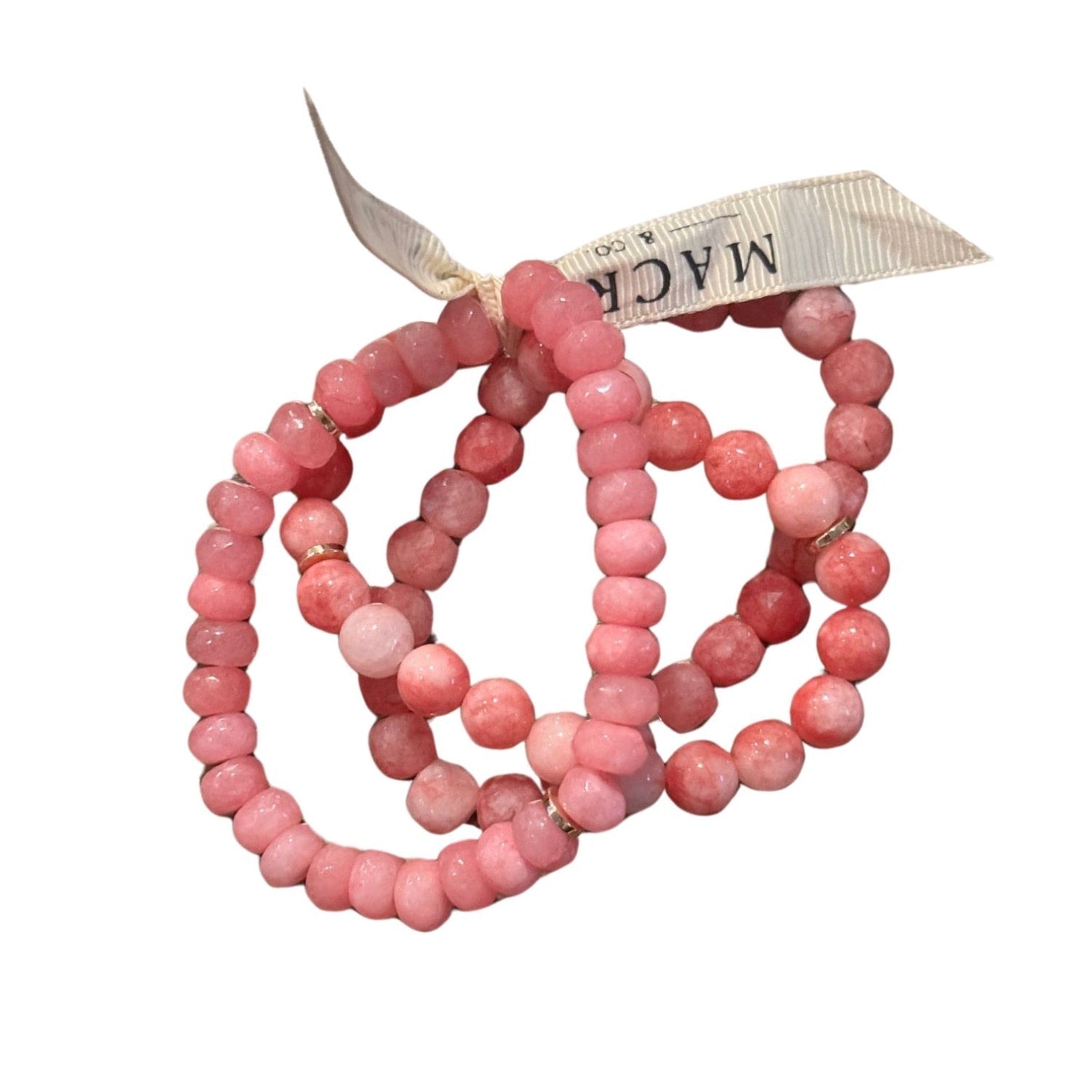 Mixed Rock Bracelet - Pink