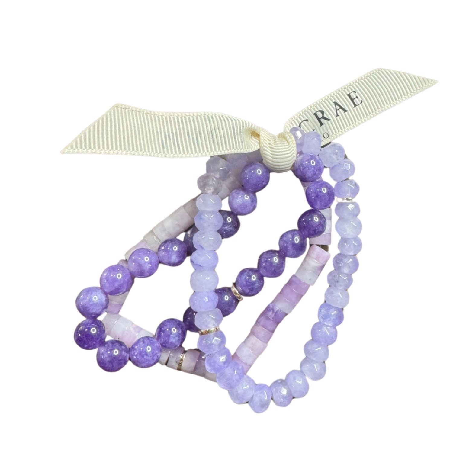 Mixed Rock Bracelets - Purple
