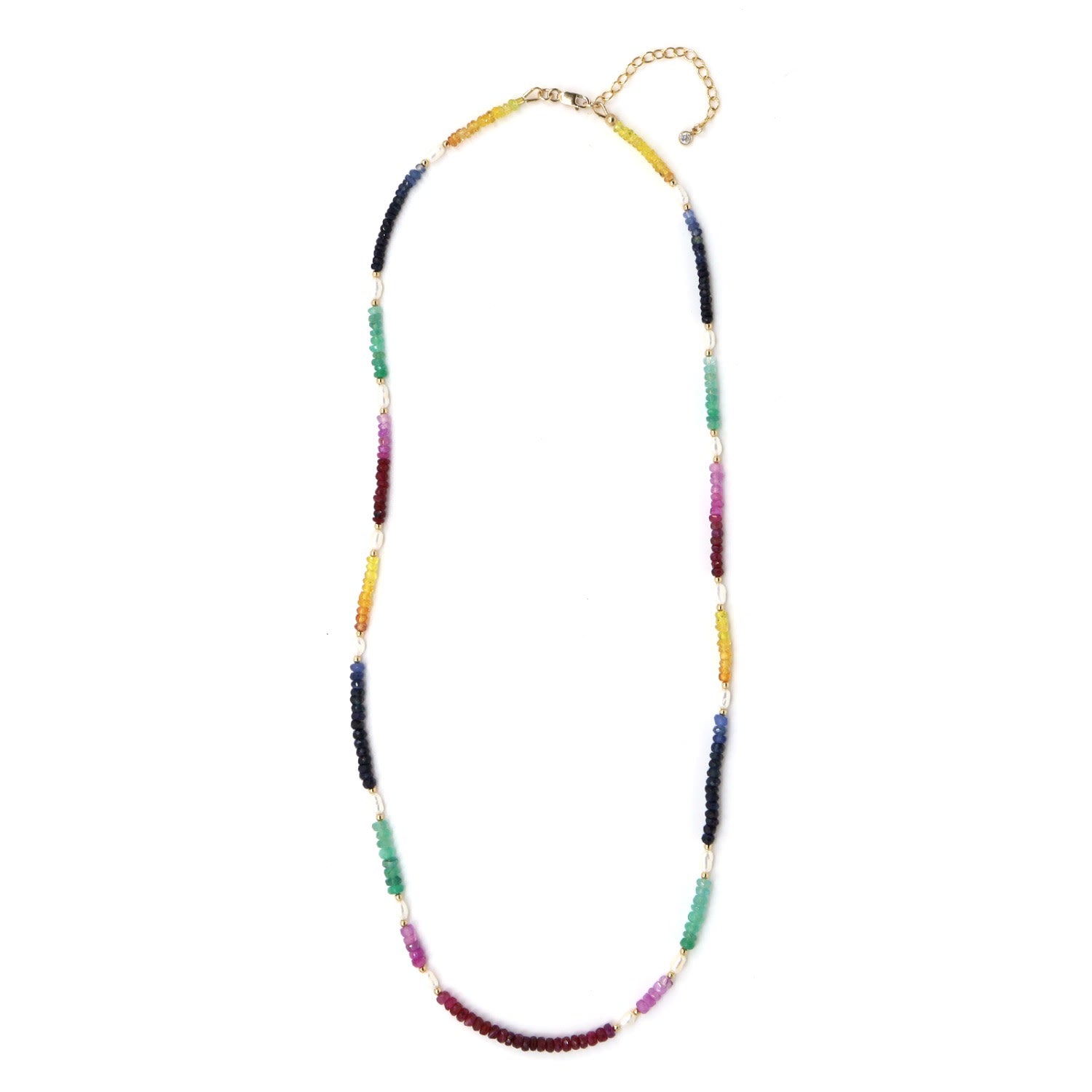 Multicoloured Sapphire & Freshwater Pearl Necklace