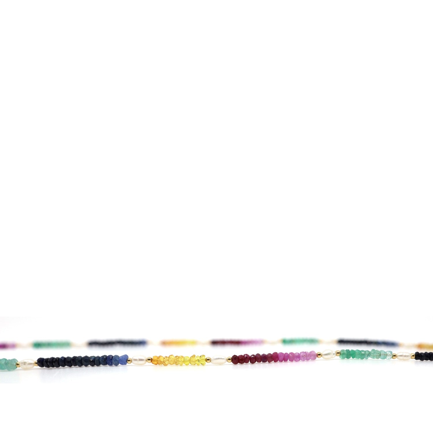 Multicoloured Sapphire & Freshwater Pearl Necklace