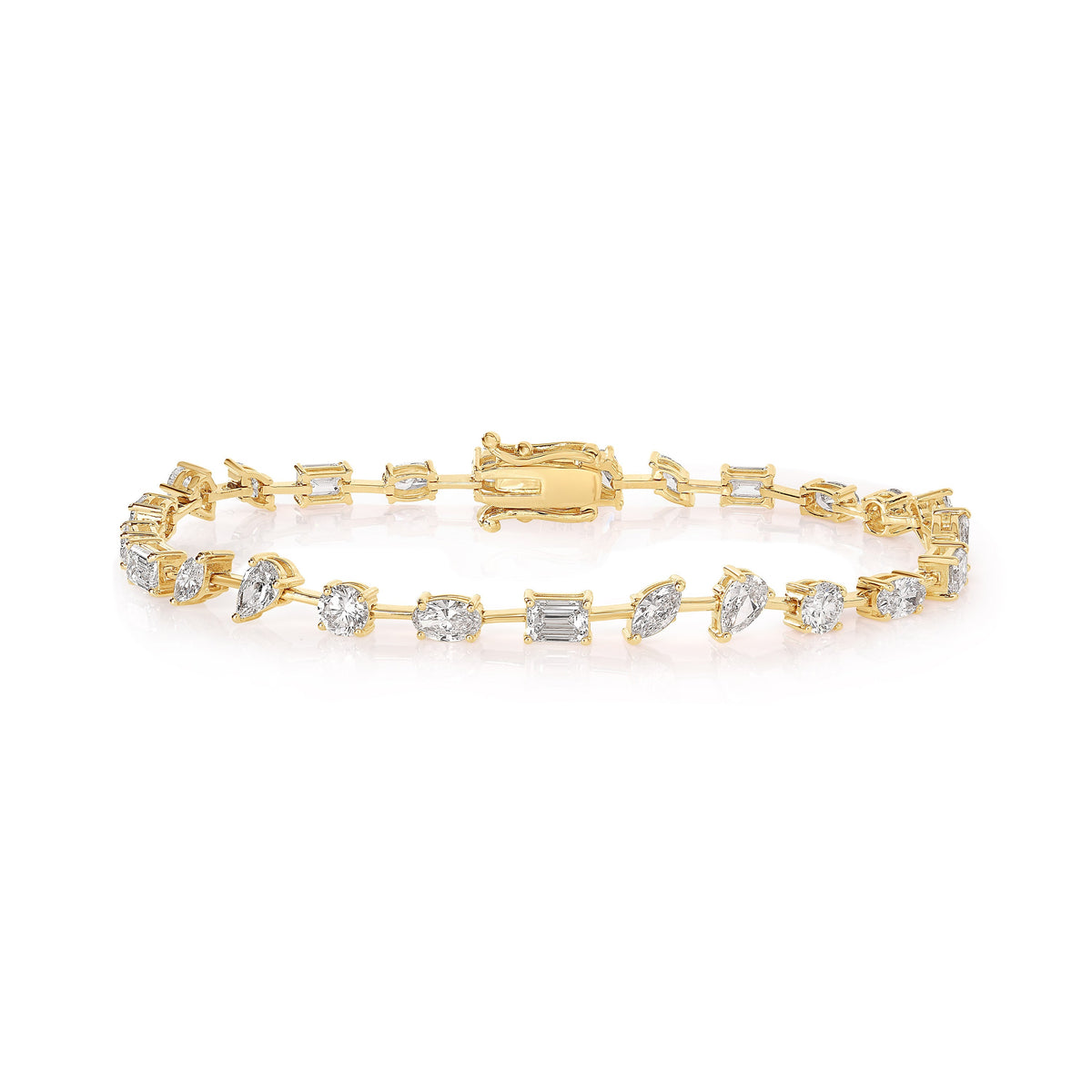 Mixed Shape Lab Diamond Tennis Bracelet
