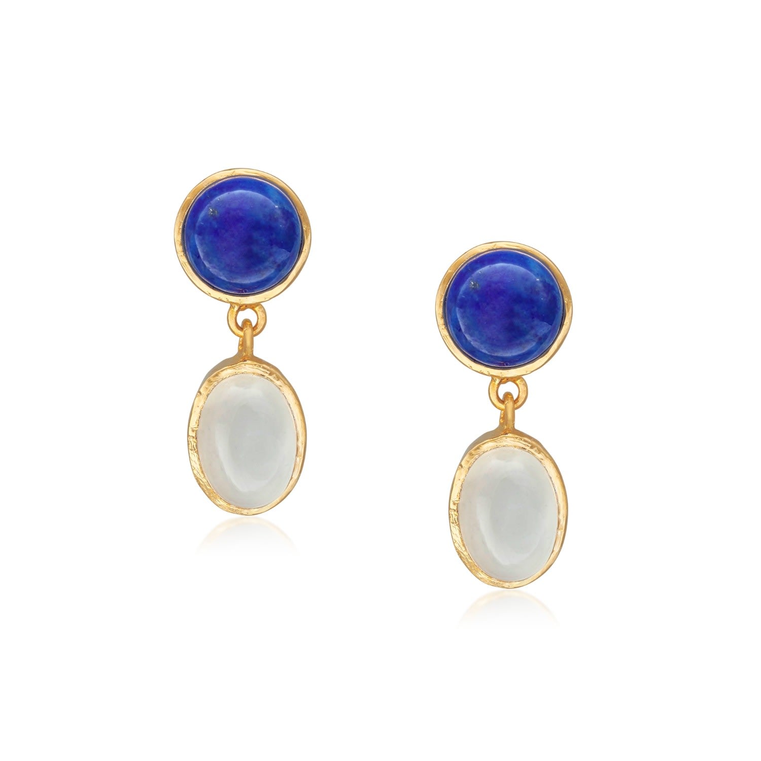 Lapis & Moonstone Earring