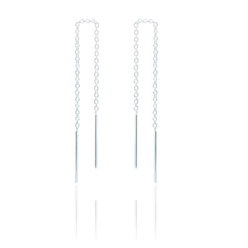 Silver Baby Link Earrings