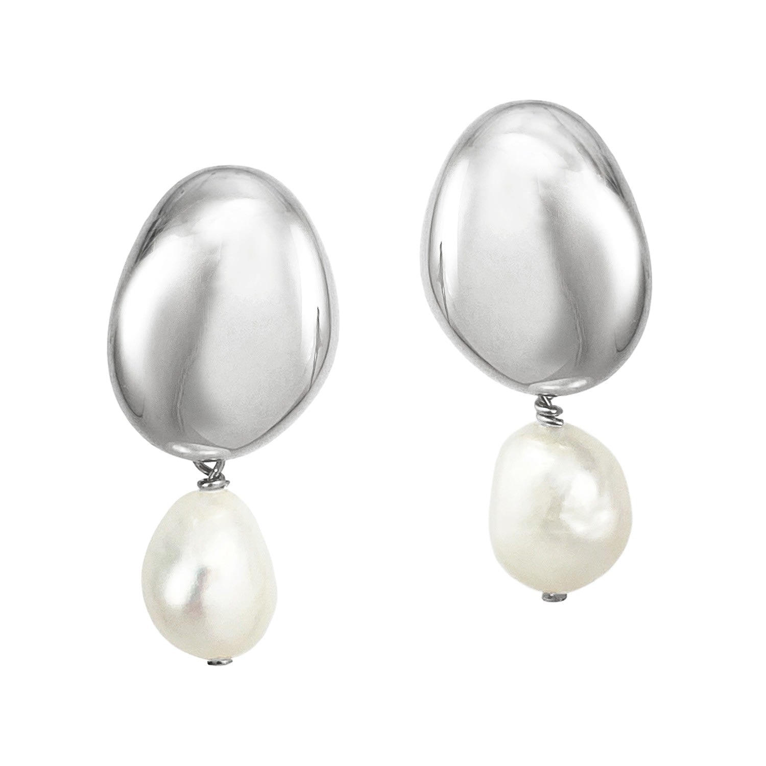 Galina Pearl Studs Silver
