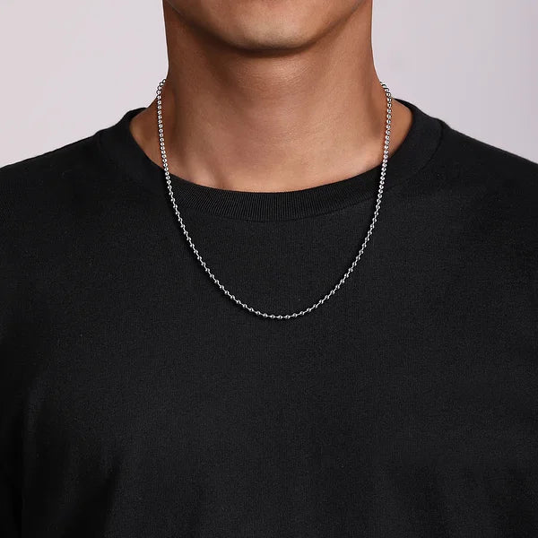 Silver Ball Bead Necklace