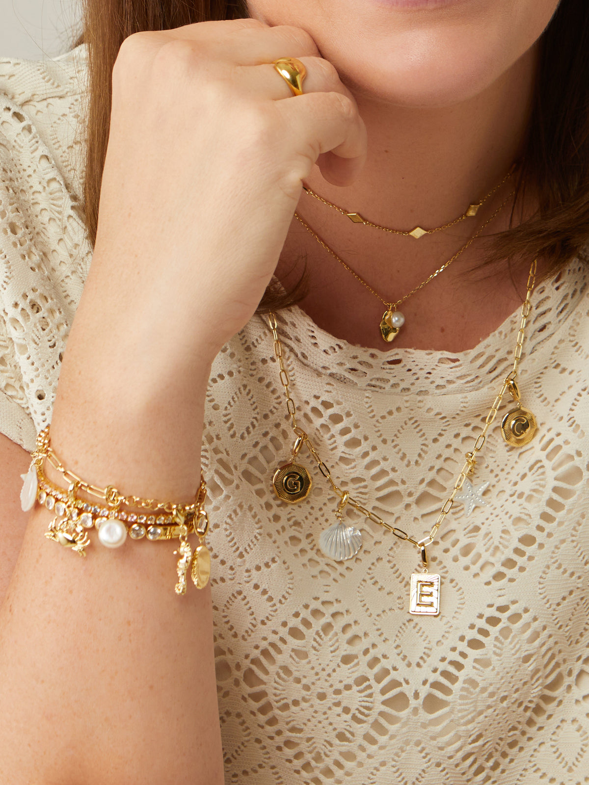 Crab Gold Charm