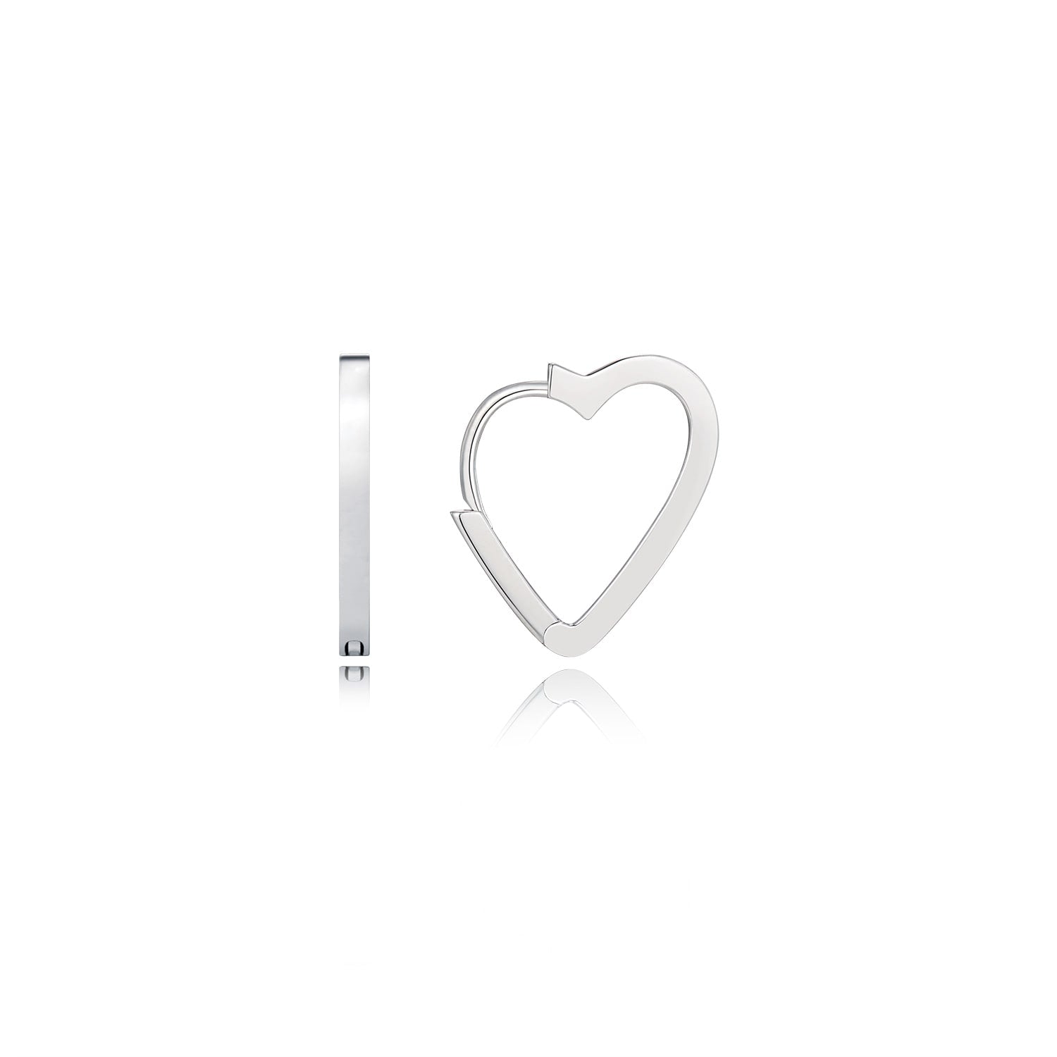 Moi Silver Heart Earring