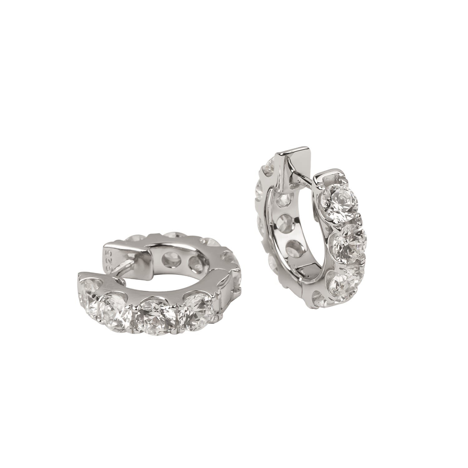 Moissanite Huggie Hoops Earring