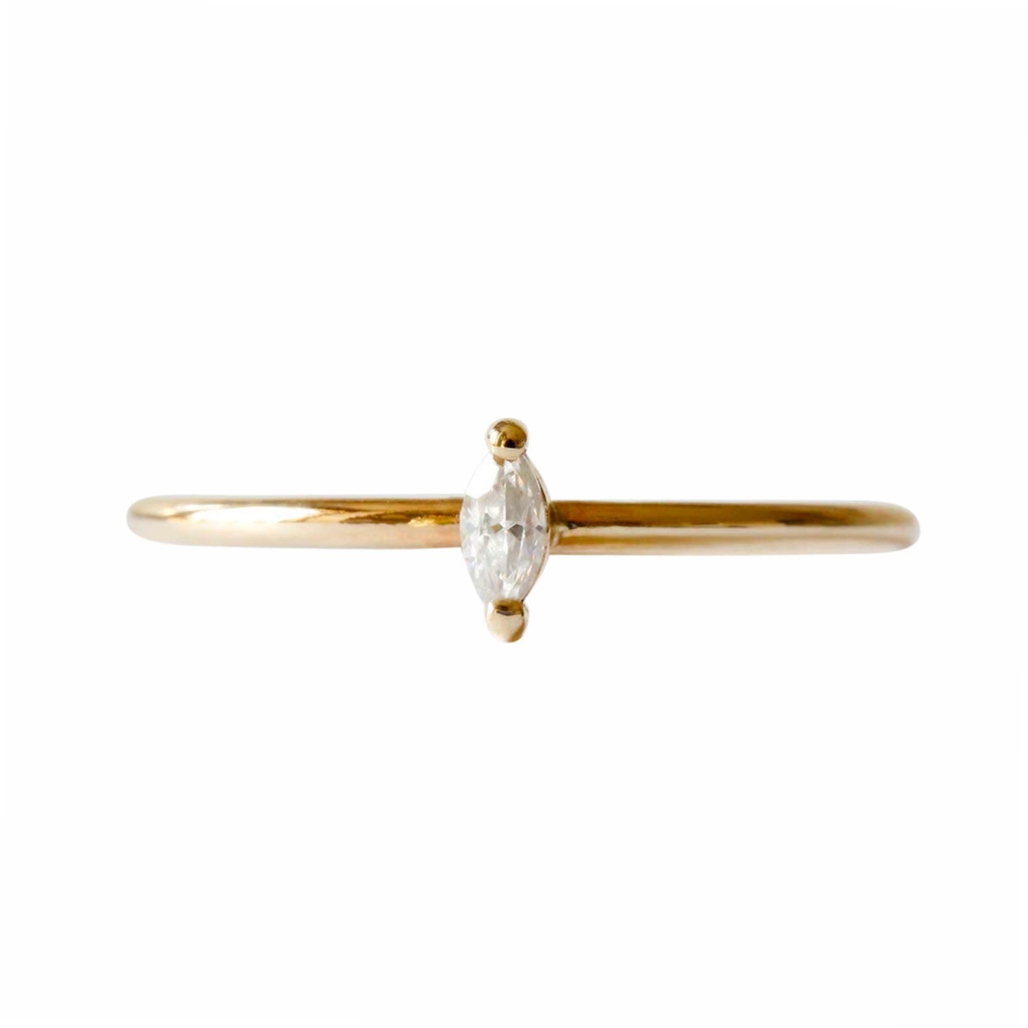 Moissanite Marquise Ring - Gold