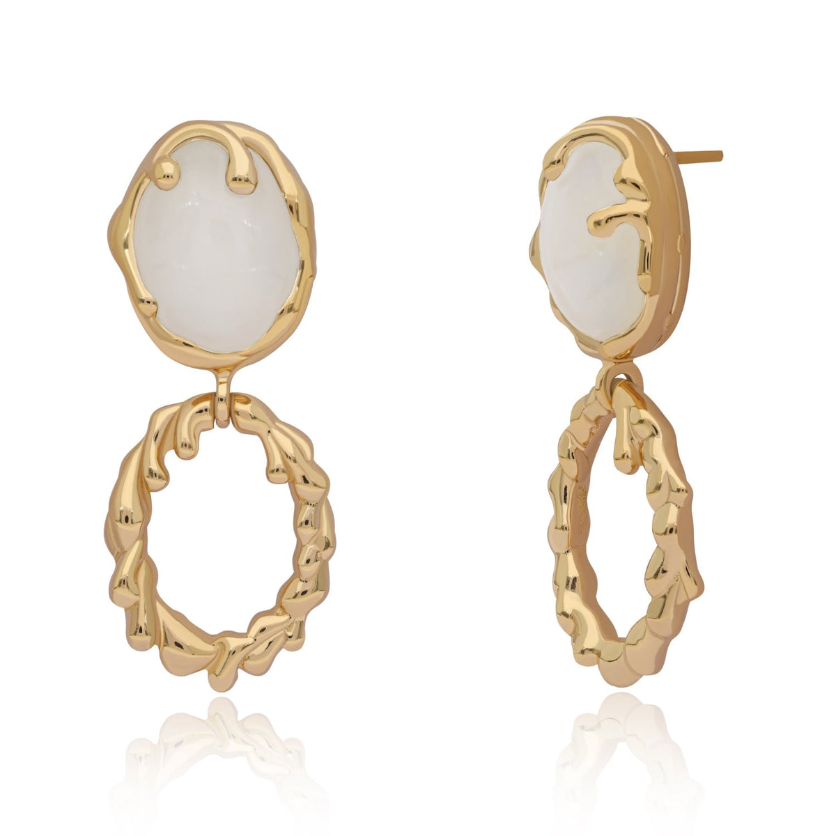 Molten Flame Moonstone Earrings