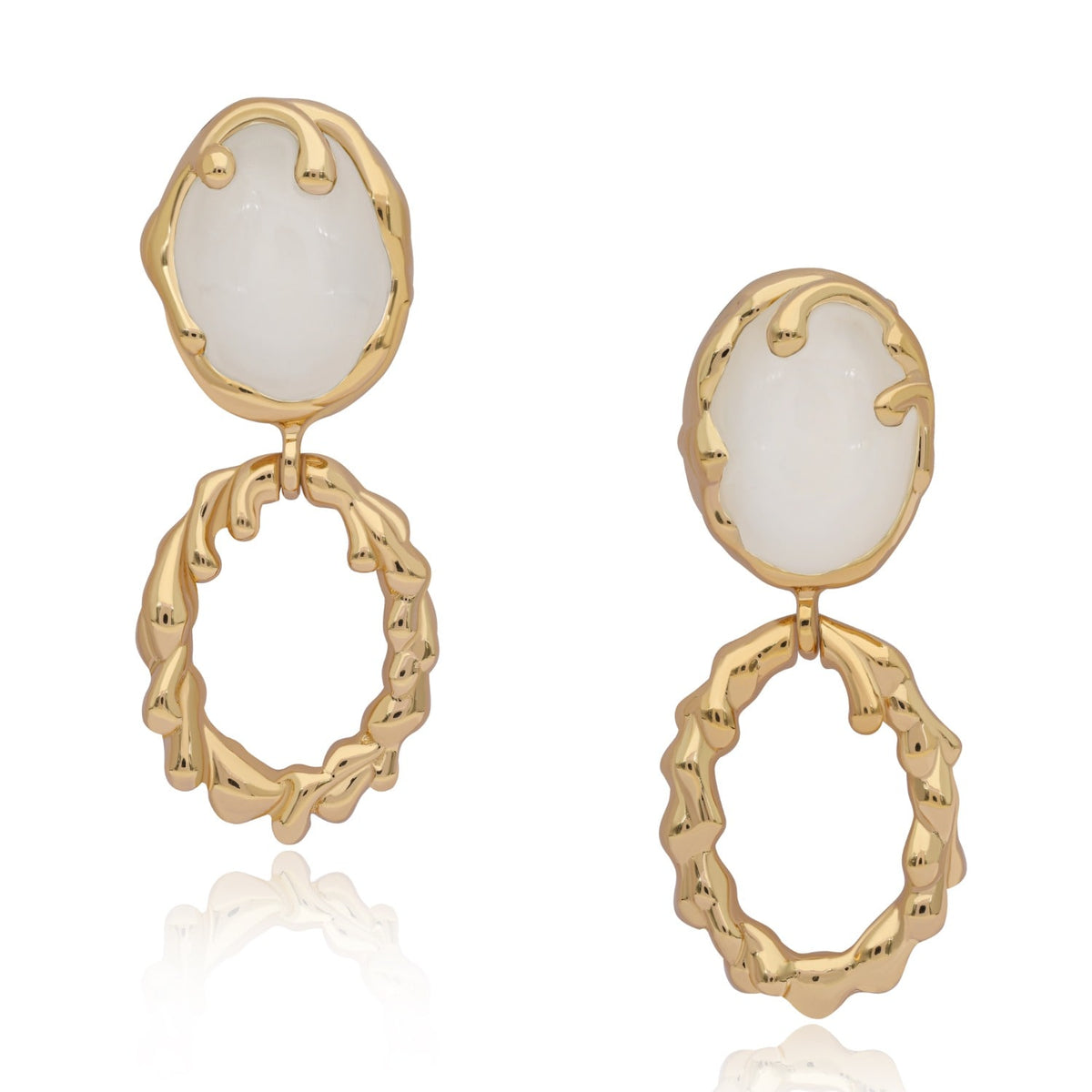Molten Flame Moonstone Earrings