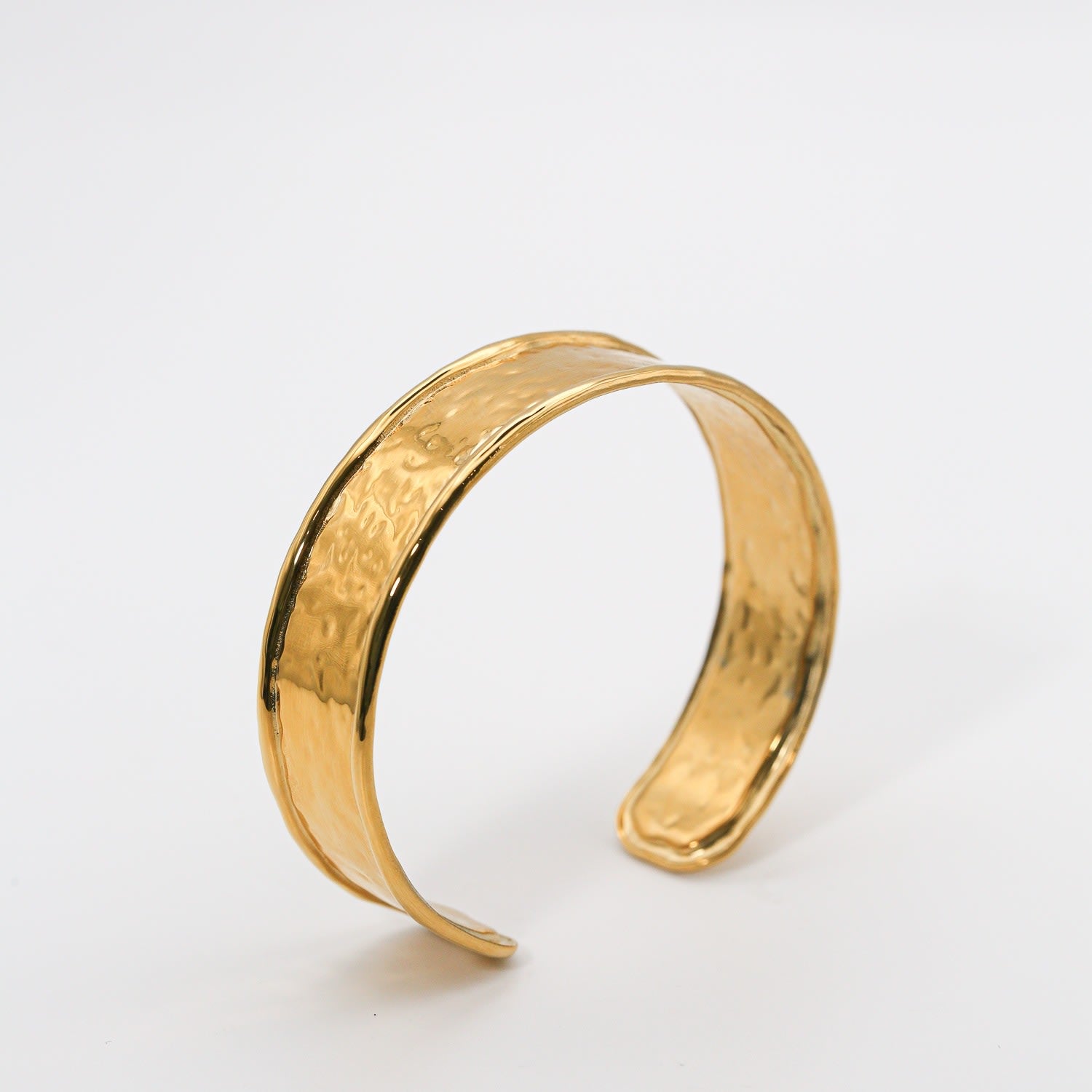 Molten Gold Cuff Bangle Bracelet