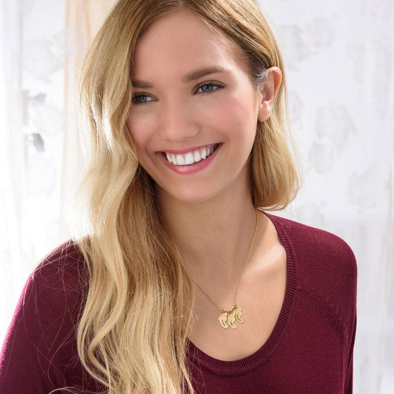 Push Present - Baby Feet Necklace Gold Plated with Diamonds- Mom Jewelry - Mom Necklace