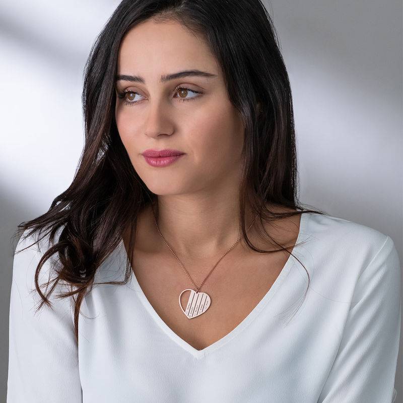 Mom Necklace in Rose Gold Plating with Diamonds