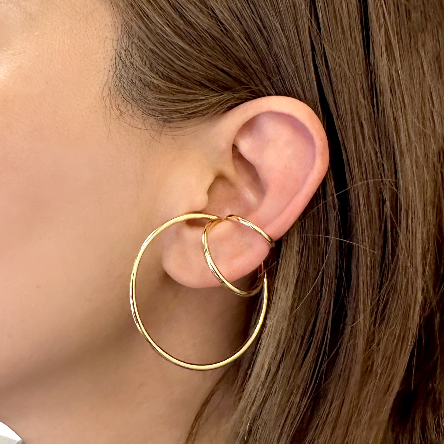 Monaco Gold Ear Cuff Statement Earring