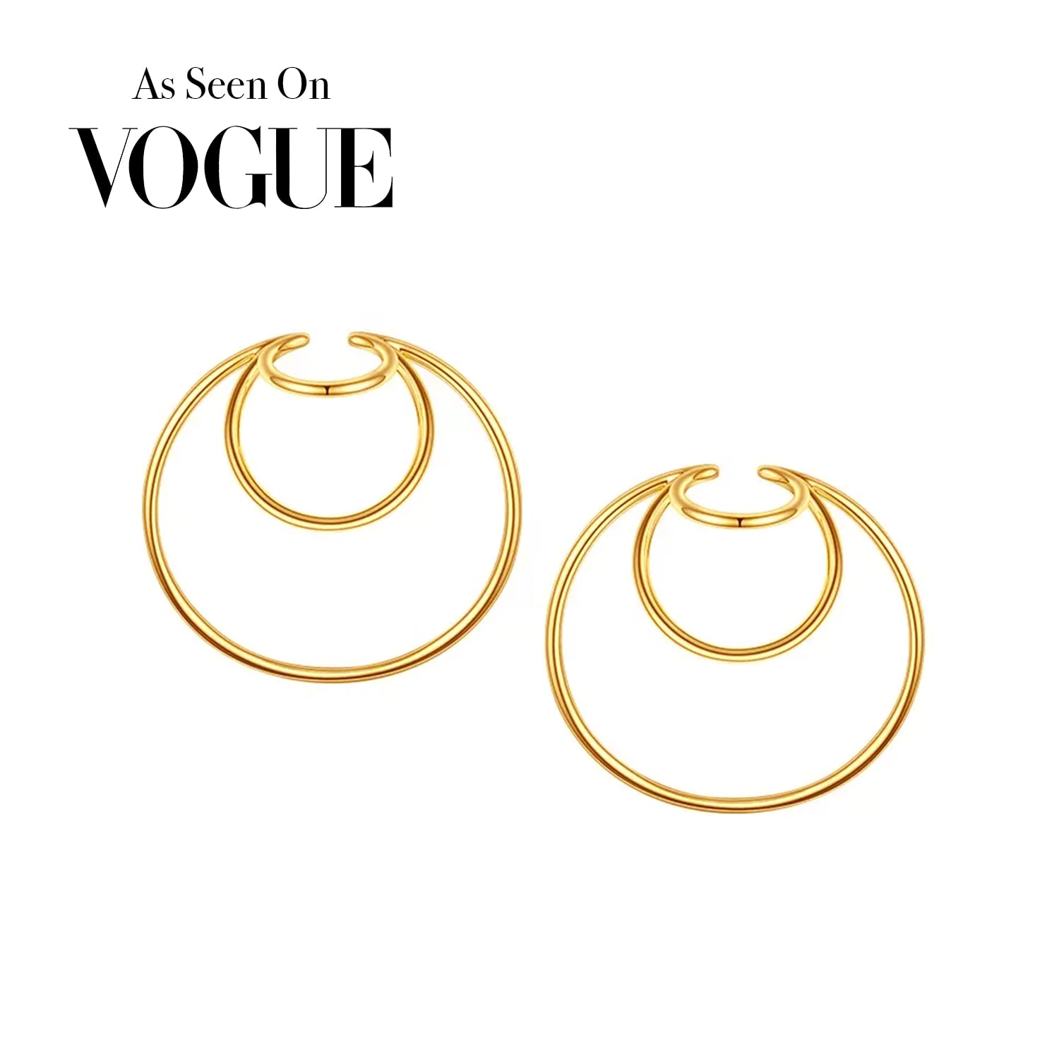 Monaco Gold Ear Cuff Statement Earring