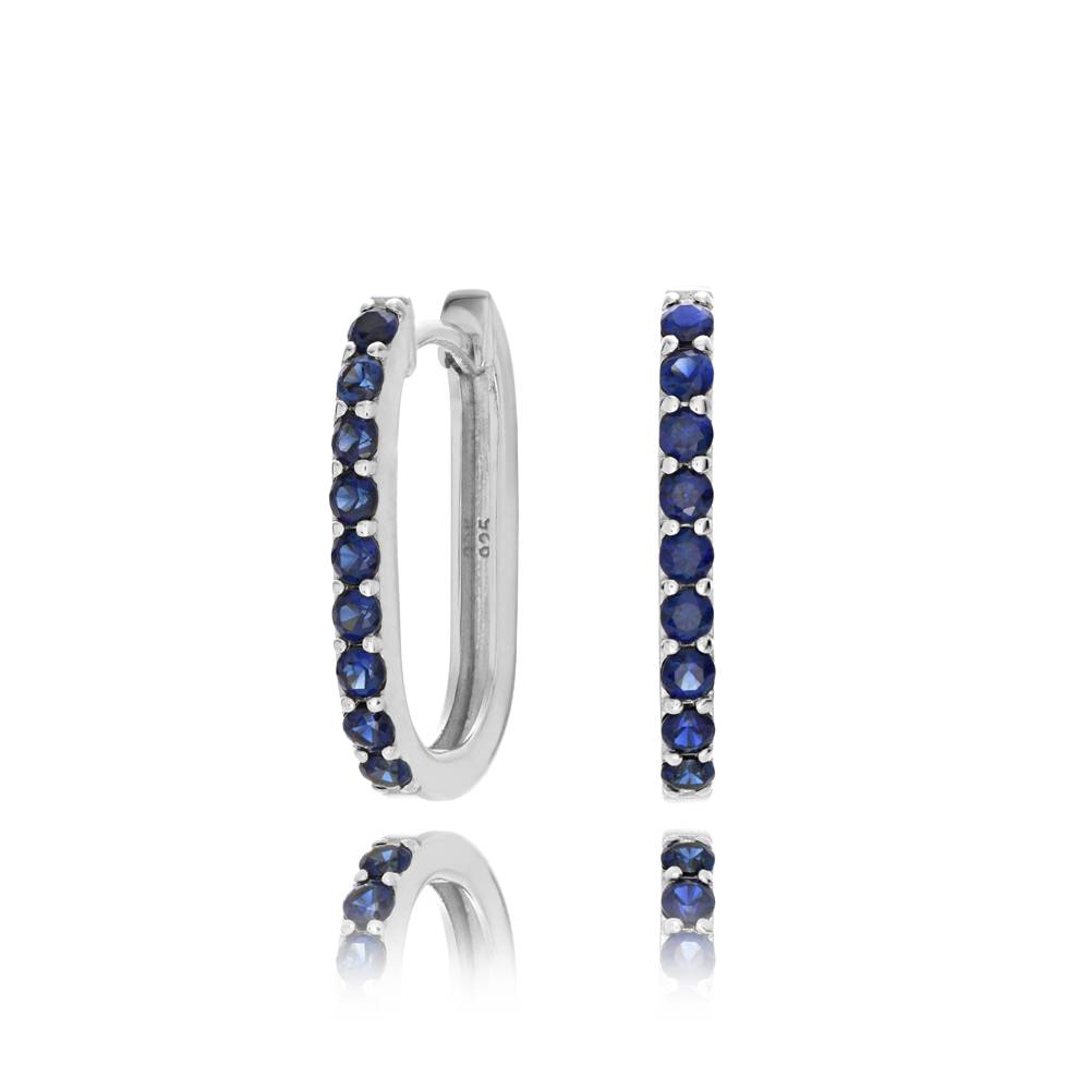 Monica CZ Huggies in Sterling Silver