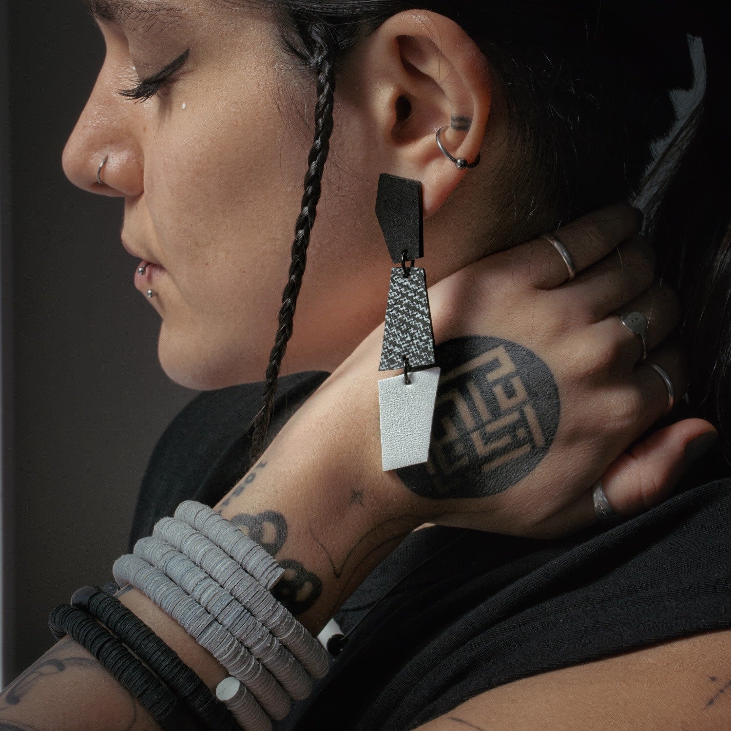 Monochrome Dangle Earrings