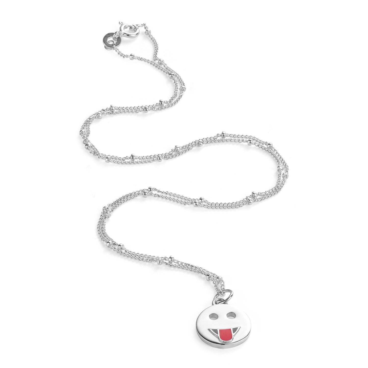 Mood Pendant Necklace Cheeky - Silver