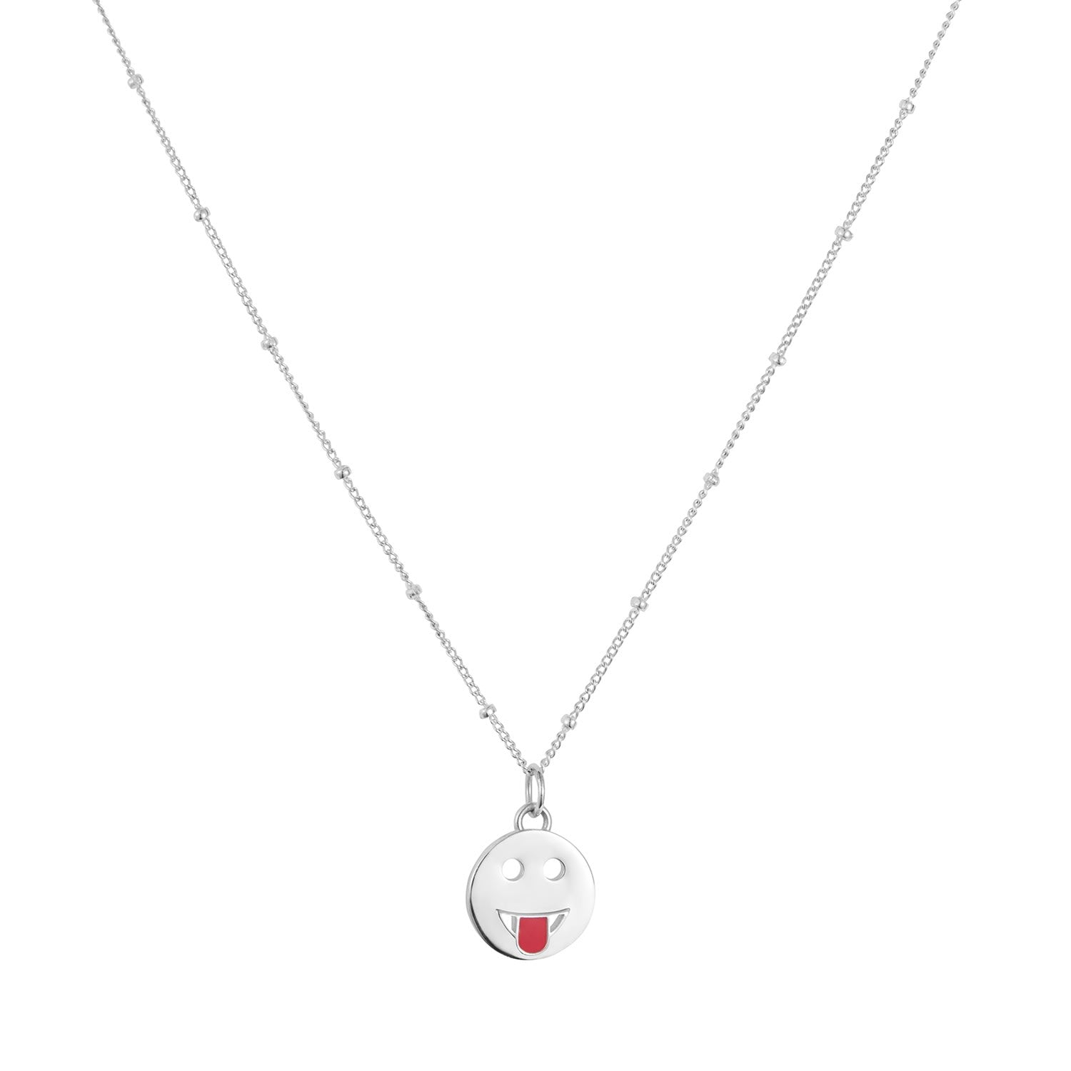 Mood Pendant Necklace Cheeky - Silver