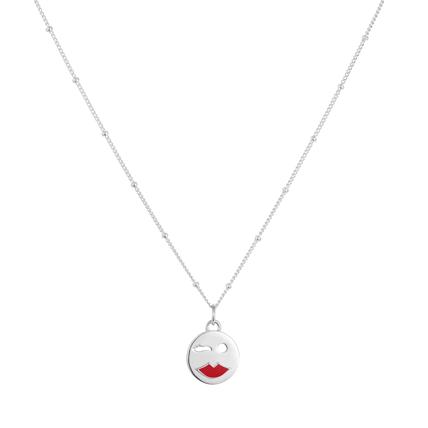 Mood Pendant Necklace Flirty - Silver
