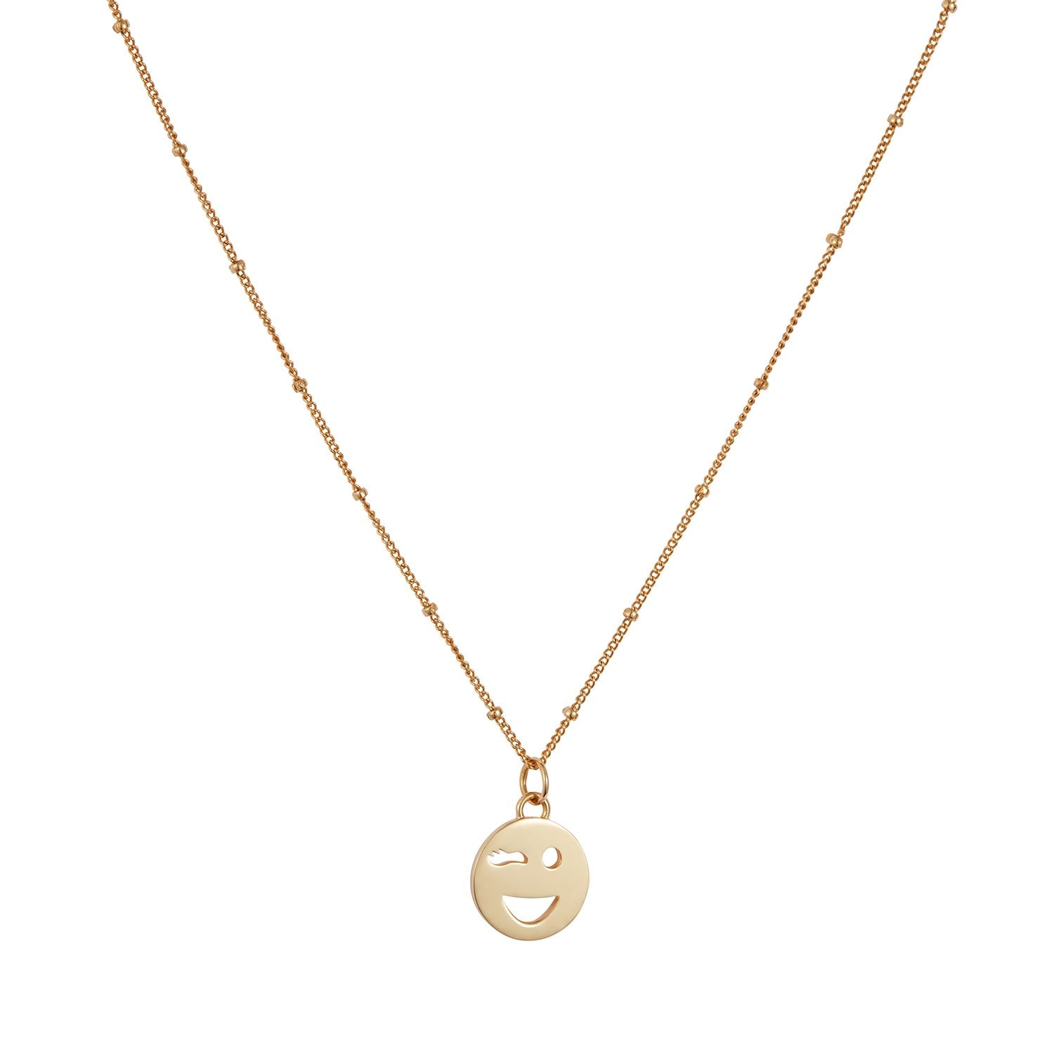 Mood Pendant Necklace Wink - Gold
