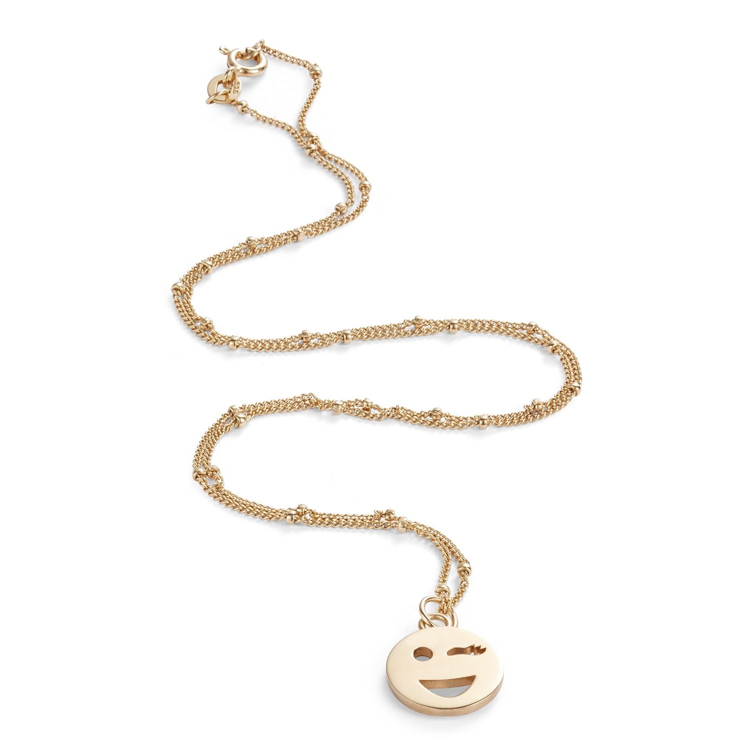 Mood Pendant Necklace Wink - Gold