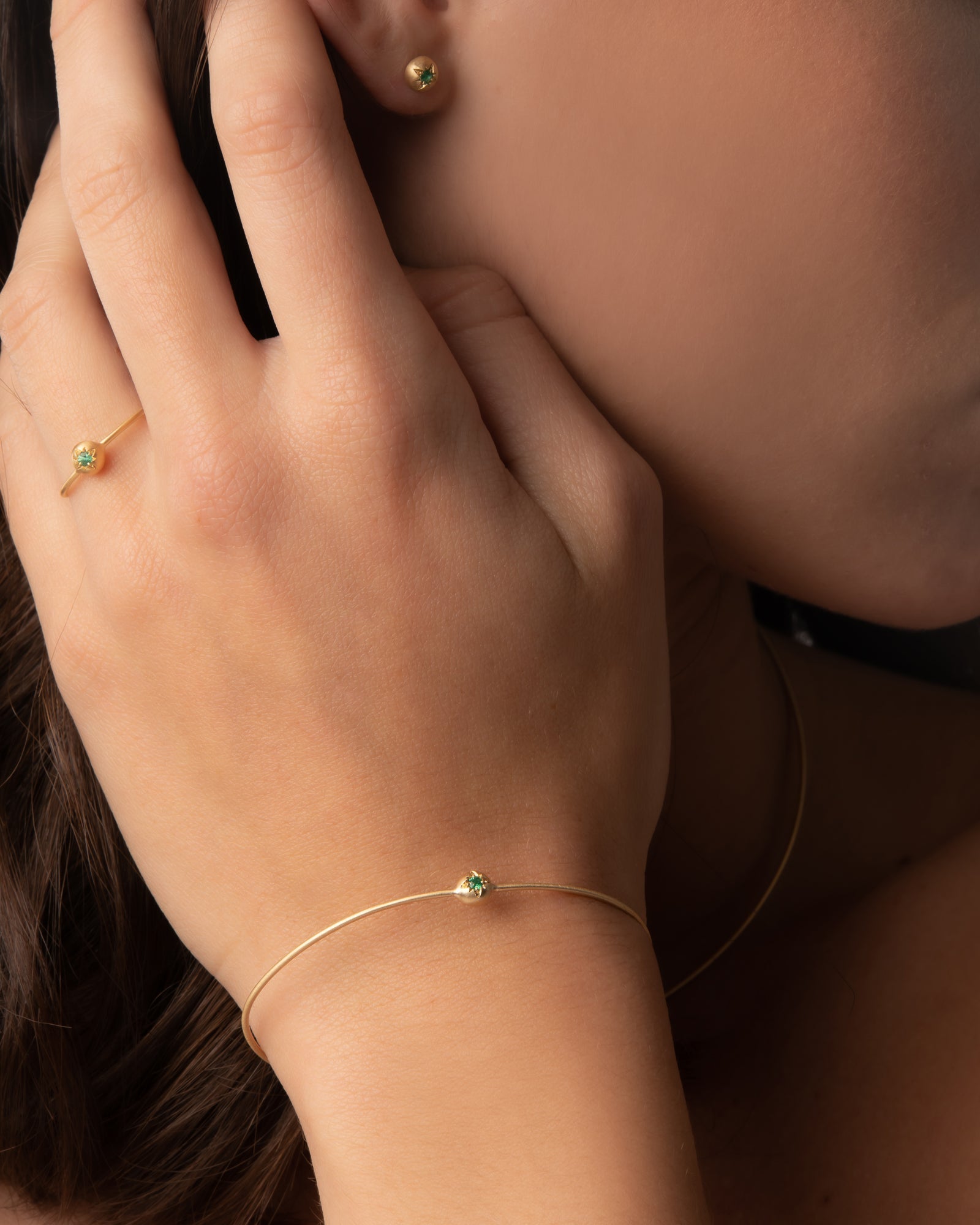 Moon Bracelet Emerald