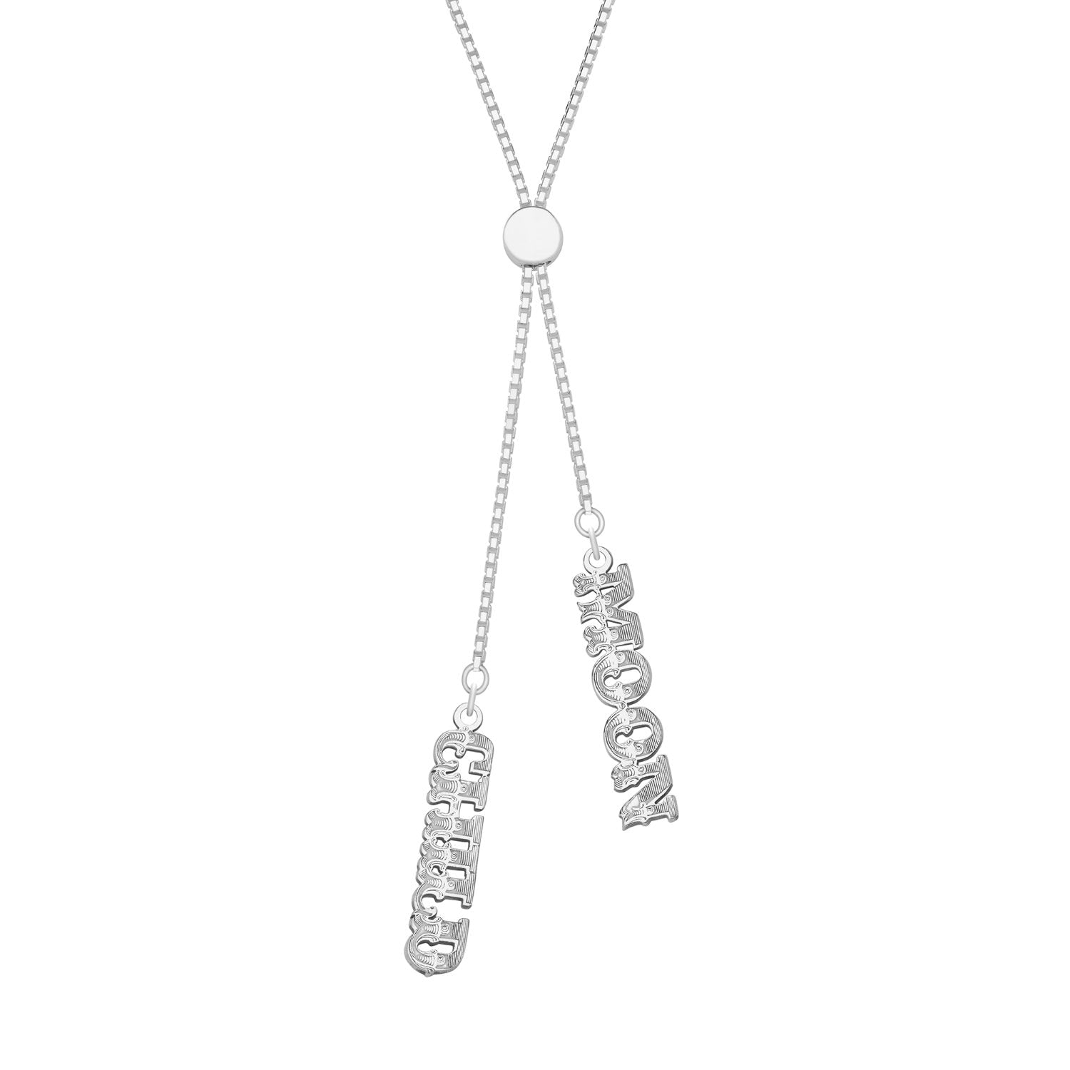 Moon Child Sterling Silver Slider Necklace