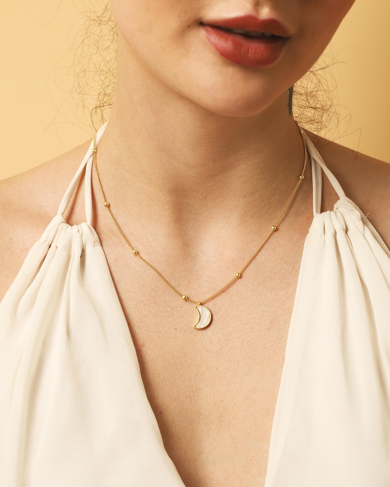 Moon Necklace Mother Of Pearl