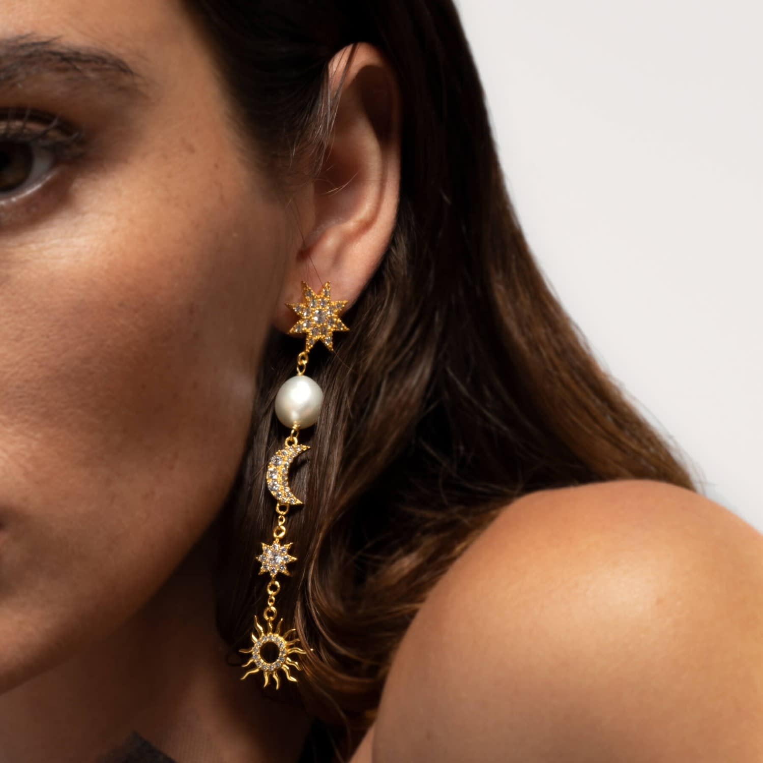 Moon & Star The Justice Long Earrings