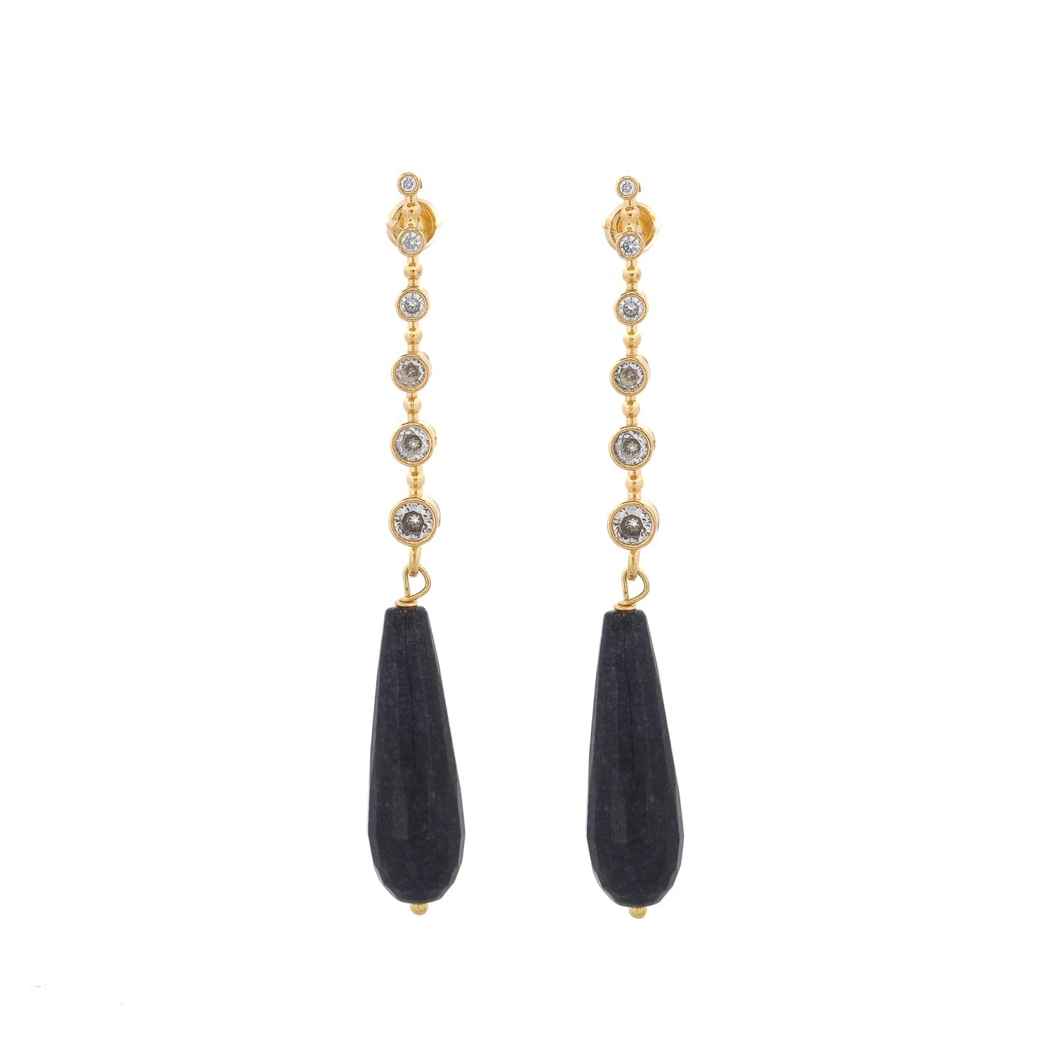 Moonlit Spirit Sodalite Drop Earrings - Blue