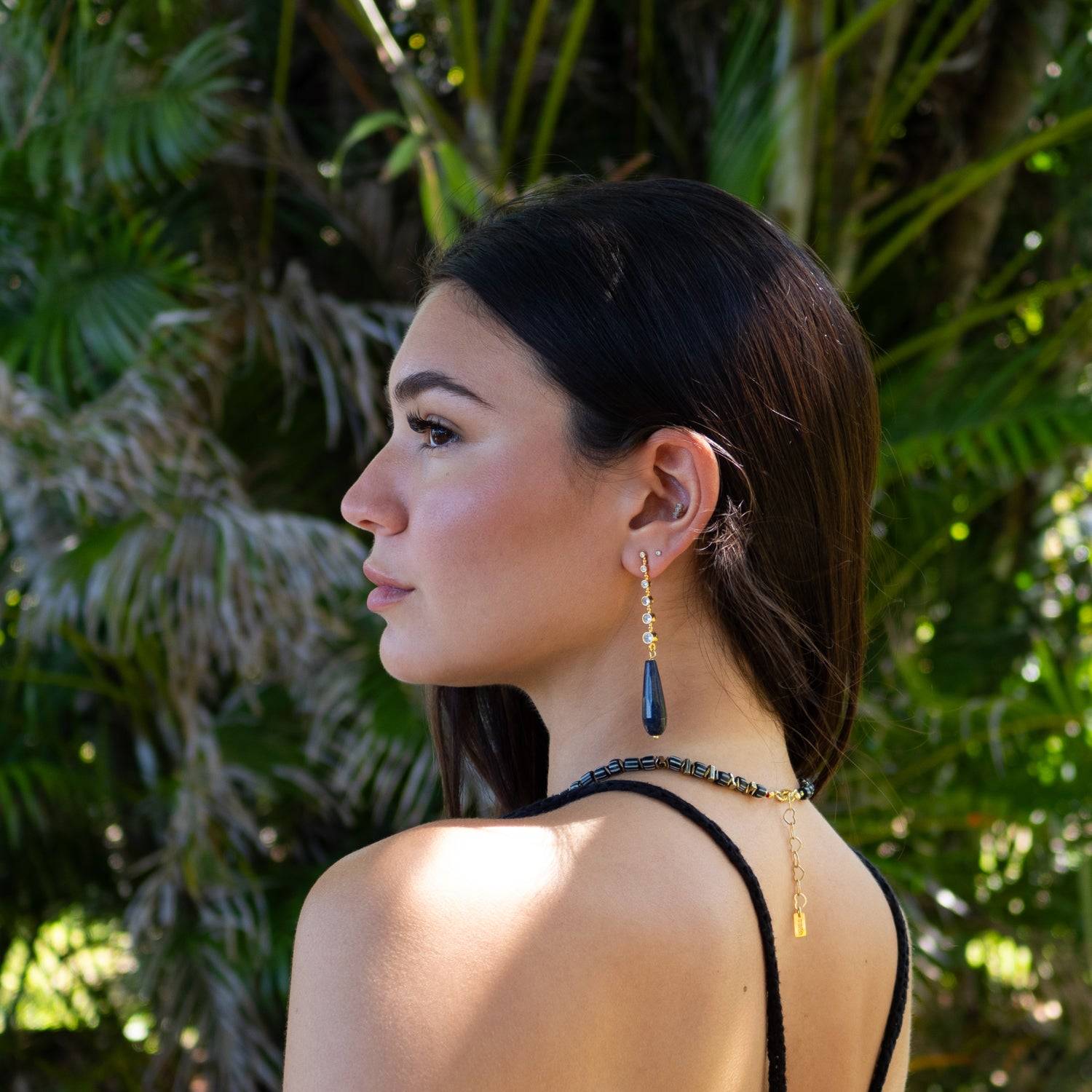Moonlit Spirit Sodalite Drop Earrings - Blue