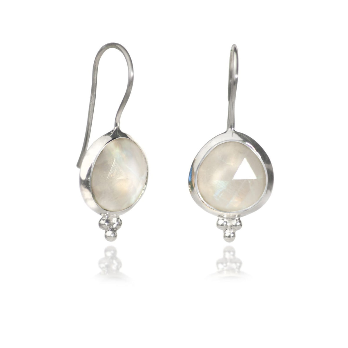 Moonstone ‘You Are Loved’ Hook Earrings In Sterling Silver
