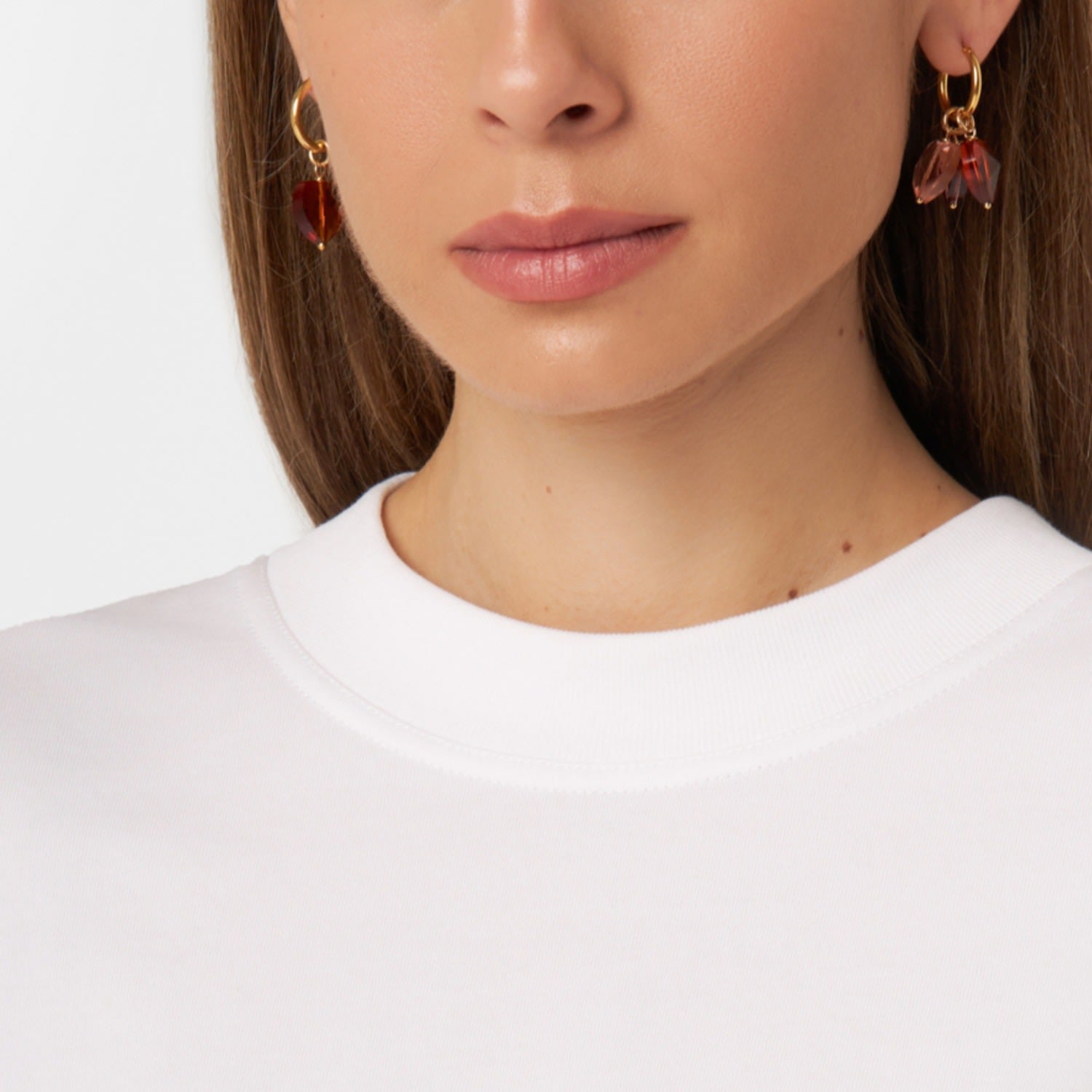 More Amore Verde Hoops Silver