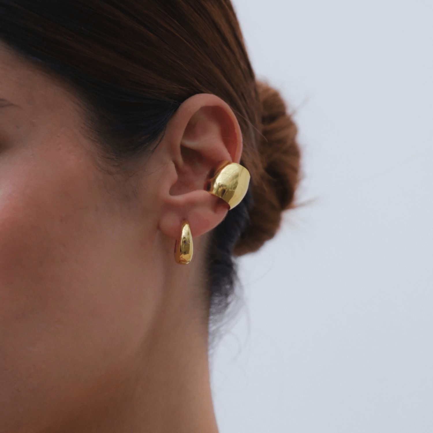 Morf Mini Hoop Huggies Earrings Gold