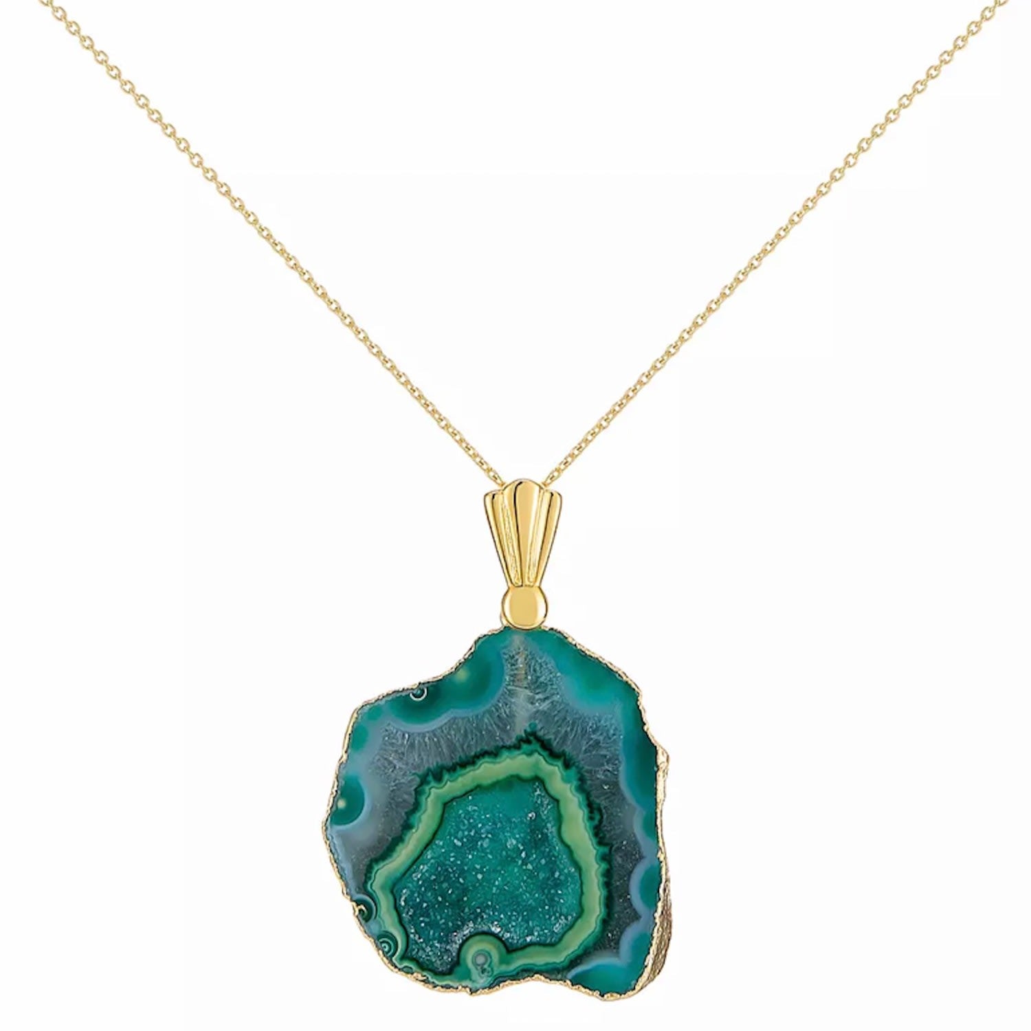 Moss Green Rocks In The Sky Pendant