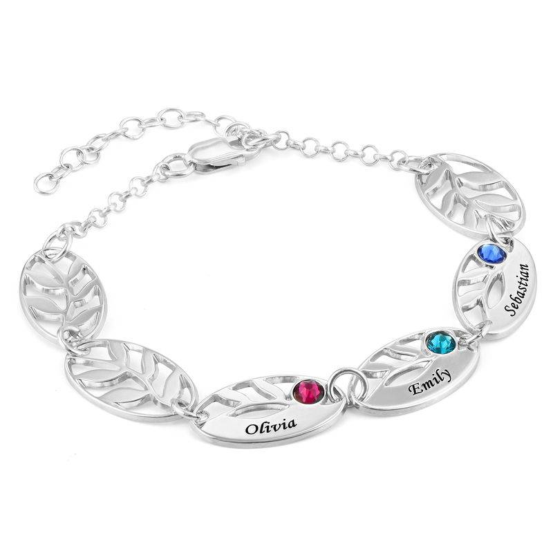 Bracelet for Mom - Mother Leaf Bracelet with Engraving - Bracelet With Names - Gift for Grandma