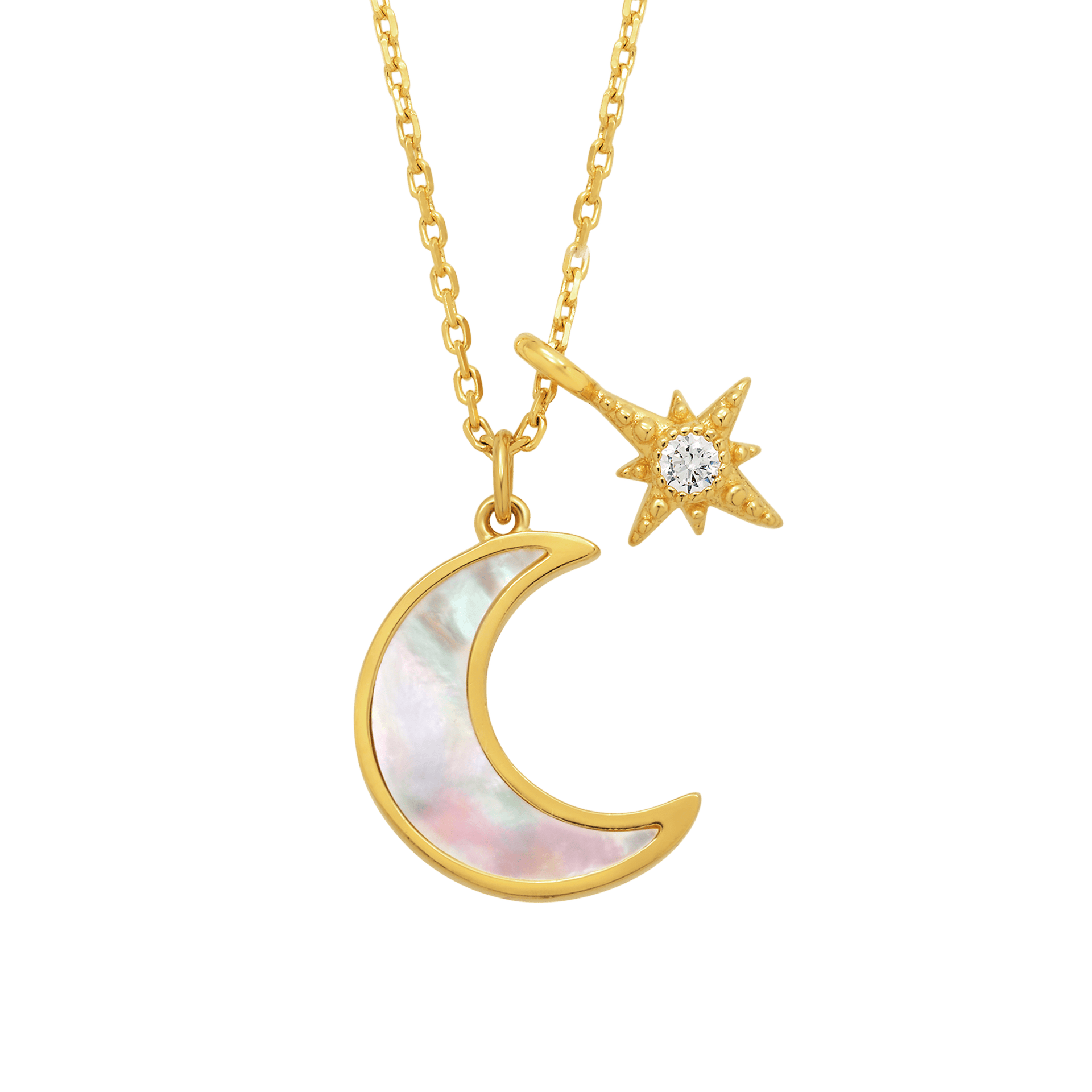 Mother Of Pearl & Diamond Dreamcatcher Pendant