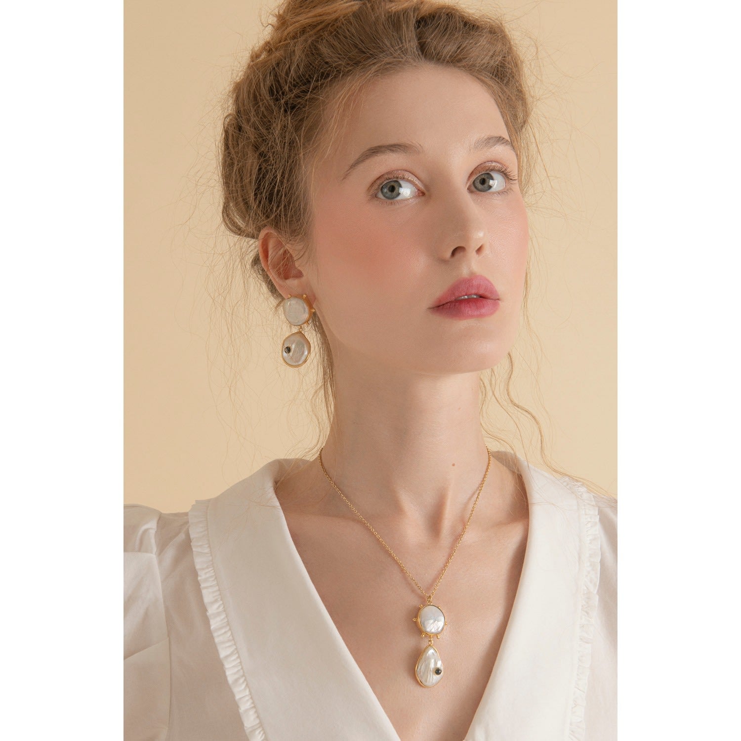 Rebel Rebel Pearl Statement Necklace With Sapphire