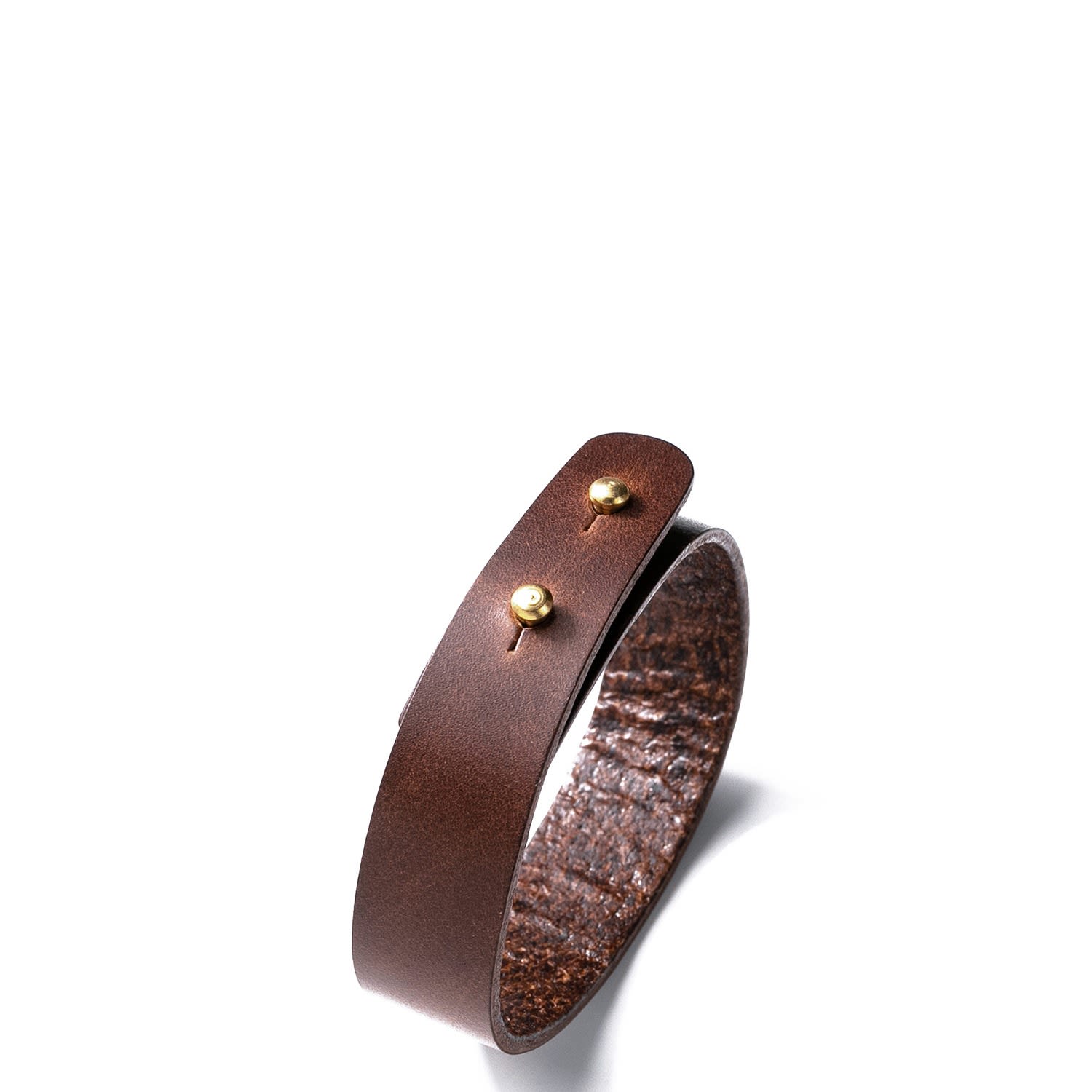 Adjustable Minimalist Leather Bracelet - Brown